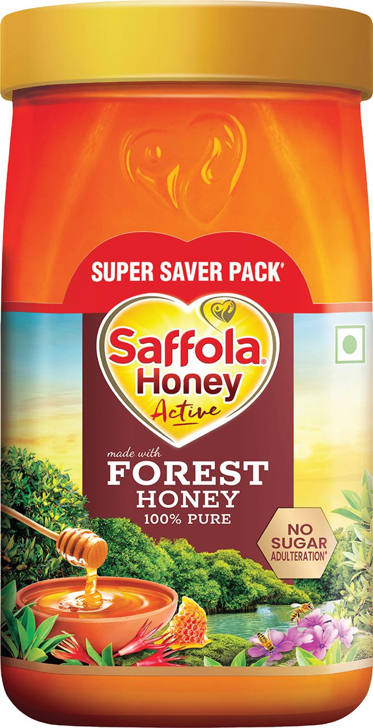 Saffola Honey Active, Made with Sundarban Forest Honey, 100% Pure