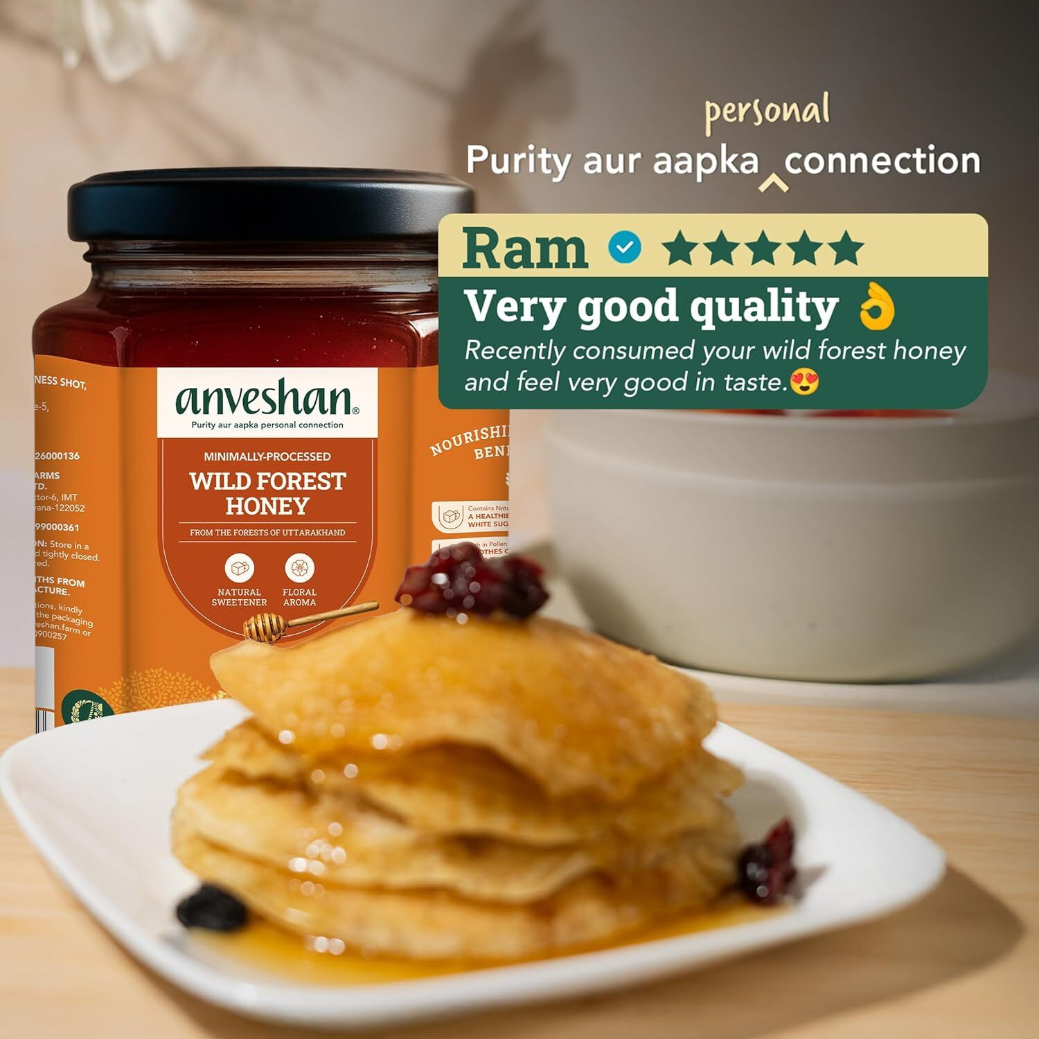 Image of Anveshan Wild Forest Honey | Minimally Processed | NMR Tested | Immunity Booster