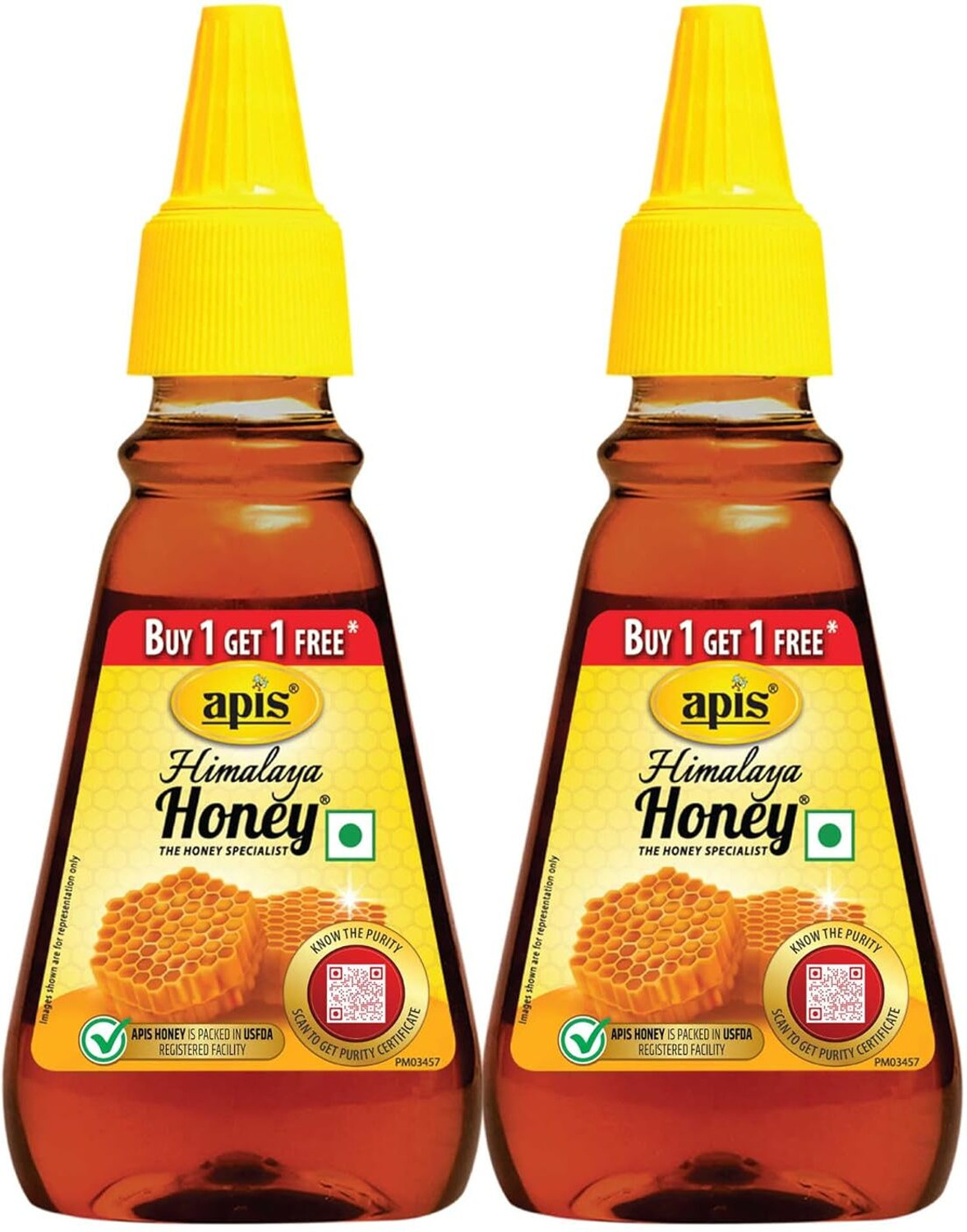 Image of Apis Himalaya Pure Honey Squeezy Pack of 2 x 225g Natural Honey