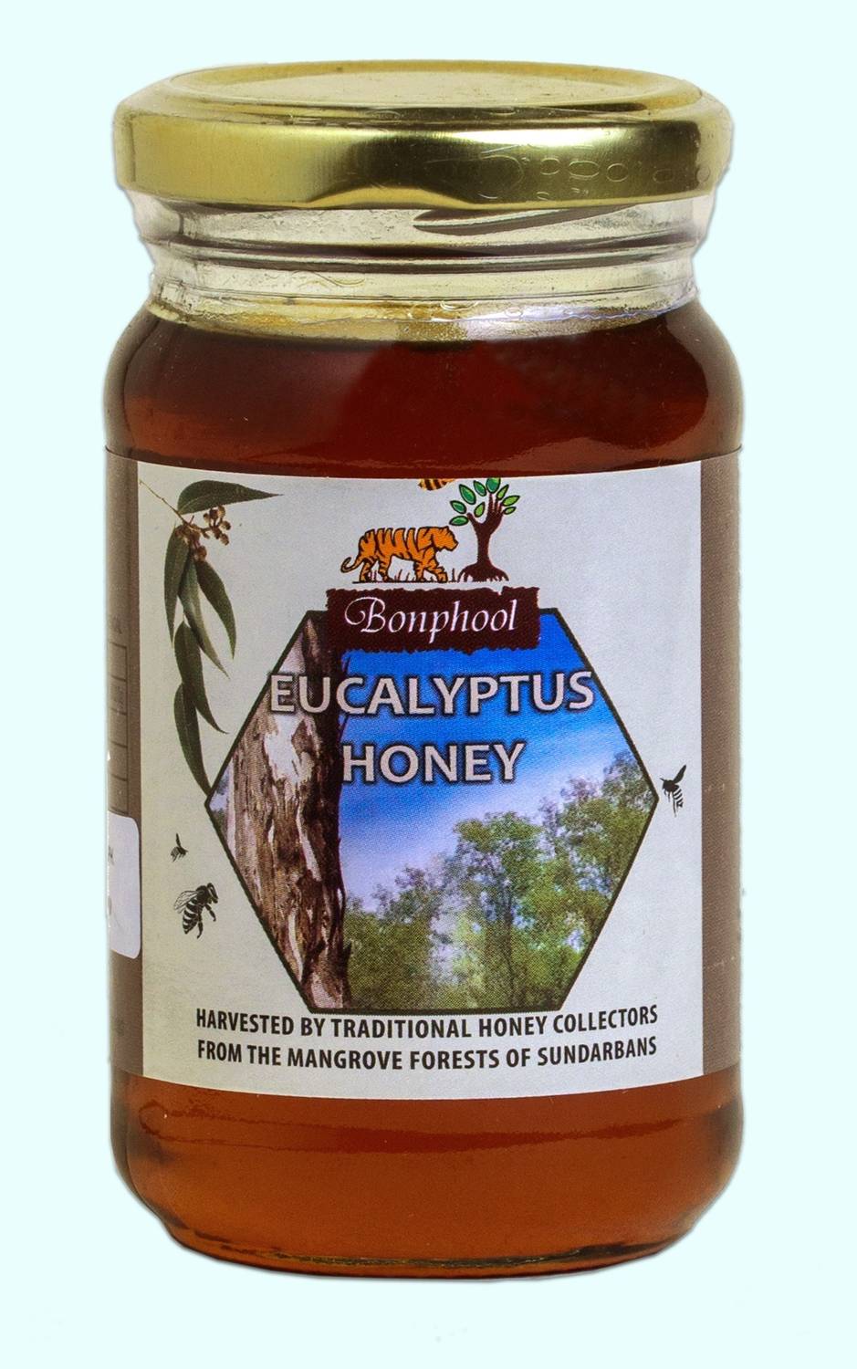 Bonphool Natural Eucalyptus Honey Lab Tested 250gm Glass Jar (Pack of 1)