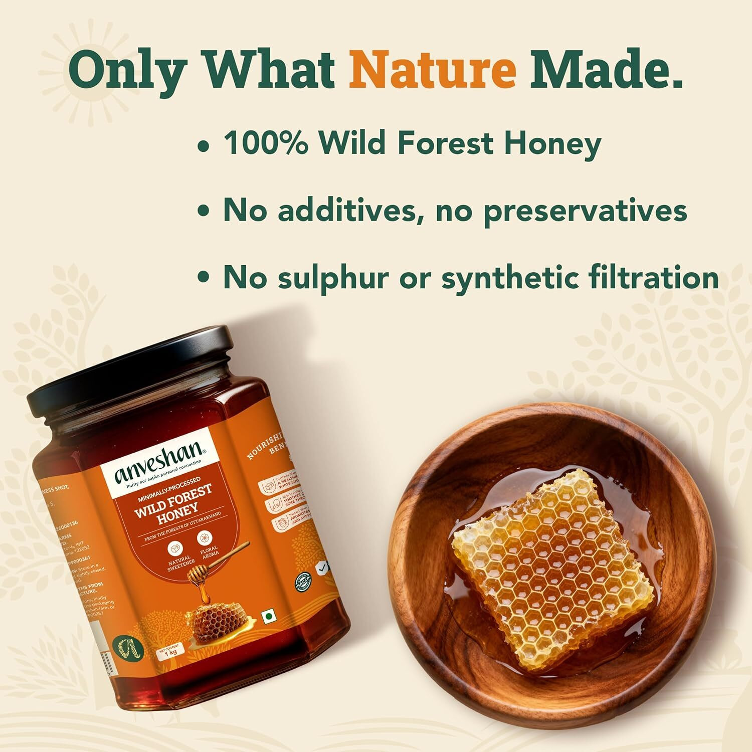 Image of Anveshan Wild Forest Honey | Minimally Processed | NMR Tested | Immunity Booster