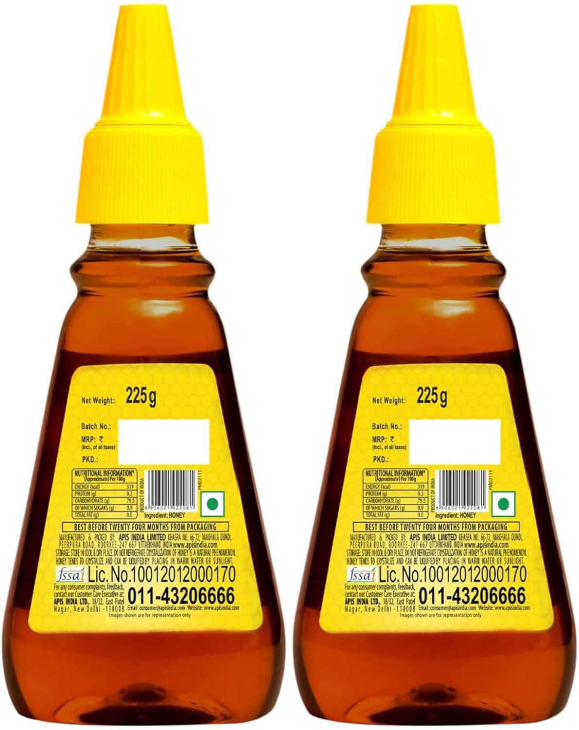 Image of Apis Himalaya Pure Honey Squeezy Pack of 2 x 225g Natural Honey