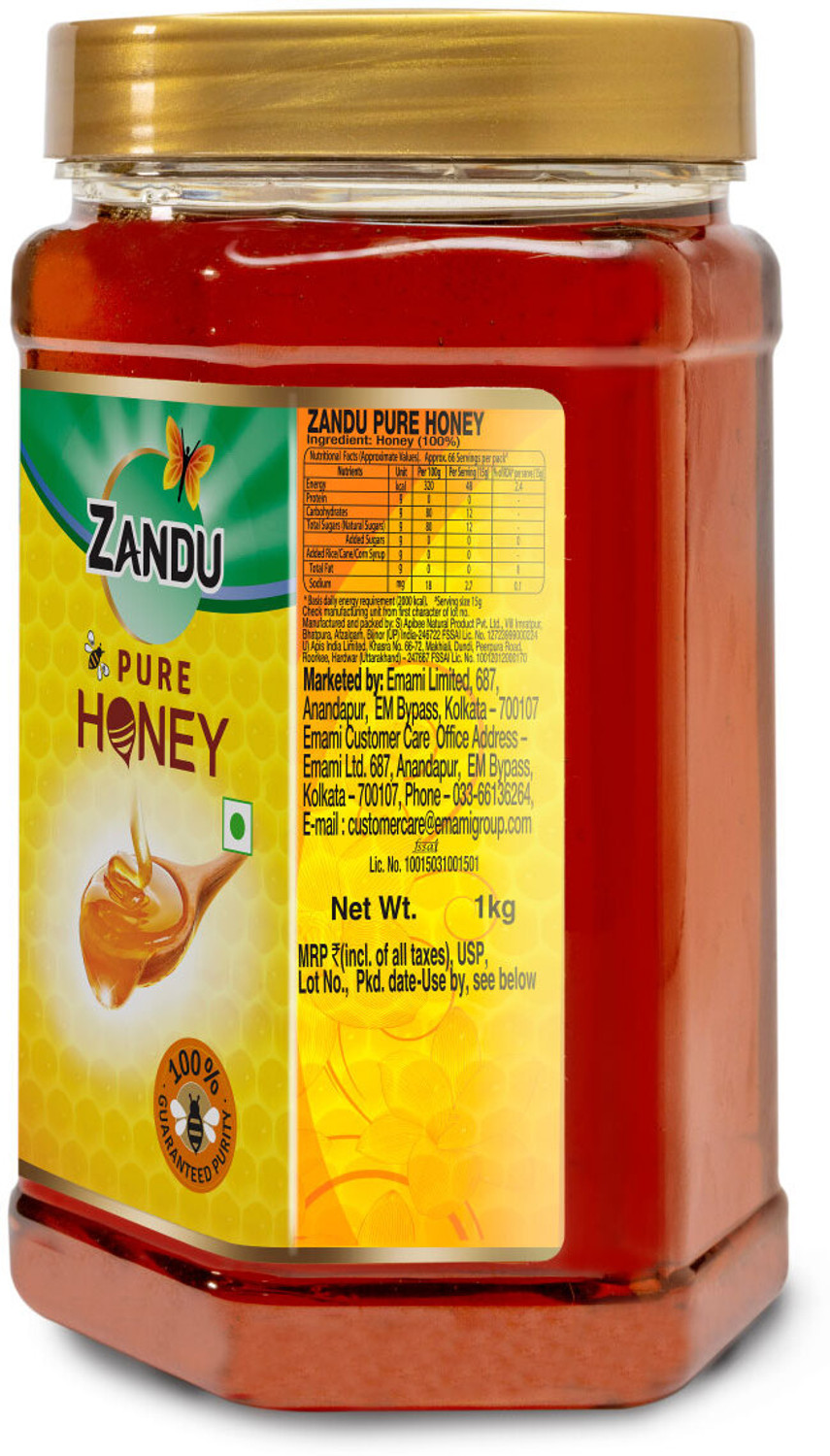 Image of ZANDU Pure Honey, 100% Purity, No Added Sugar