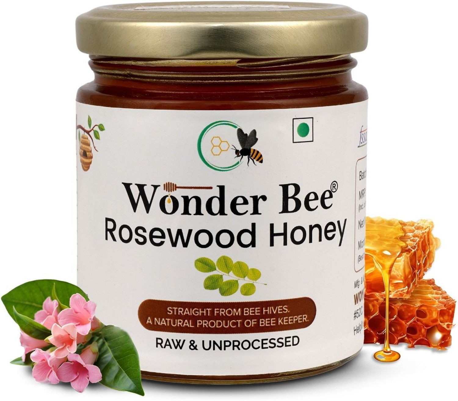 Image of WONDER BEE ROSEWOOD HONEY 250G