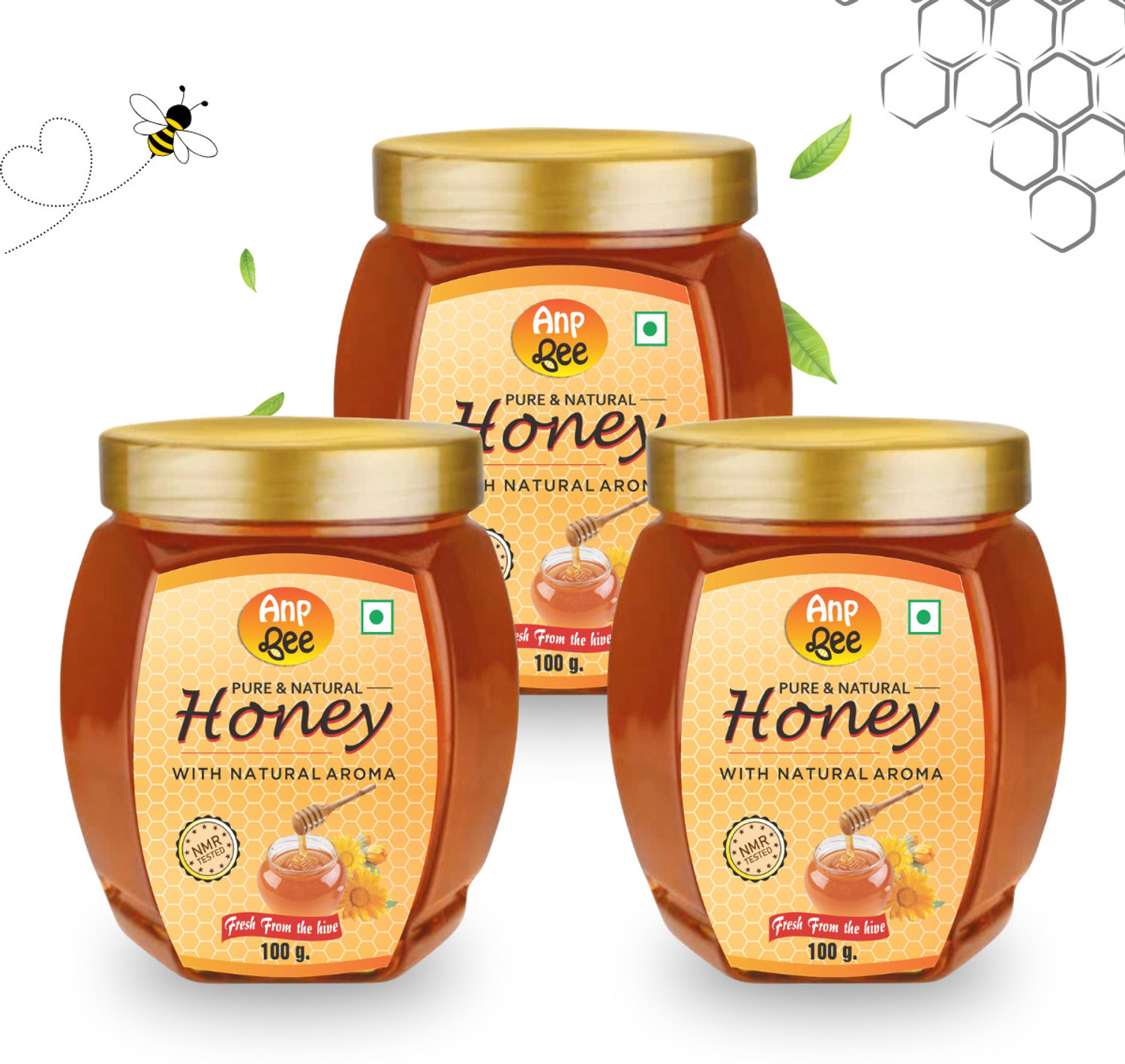 Image of ANP BEE Raw Natural Honey, NMR Tested Pure Premium Original Forest Madhu /Shahad