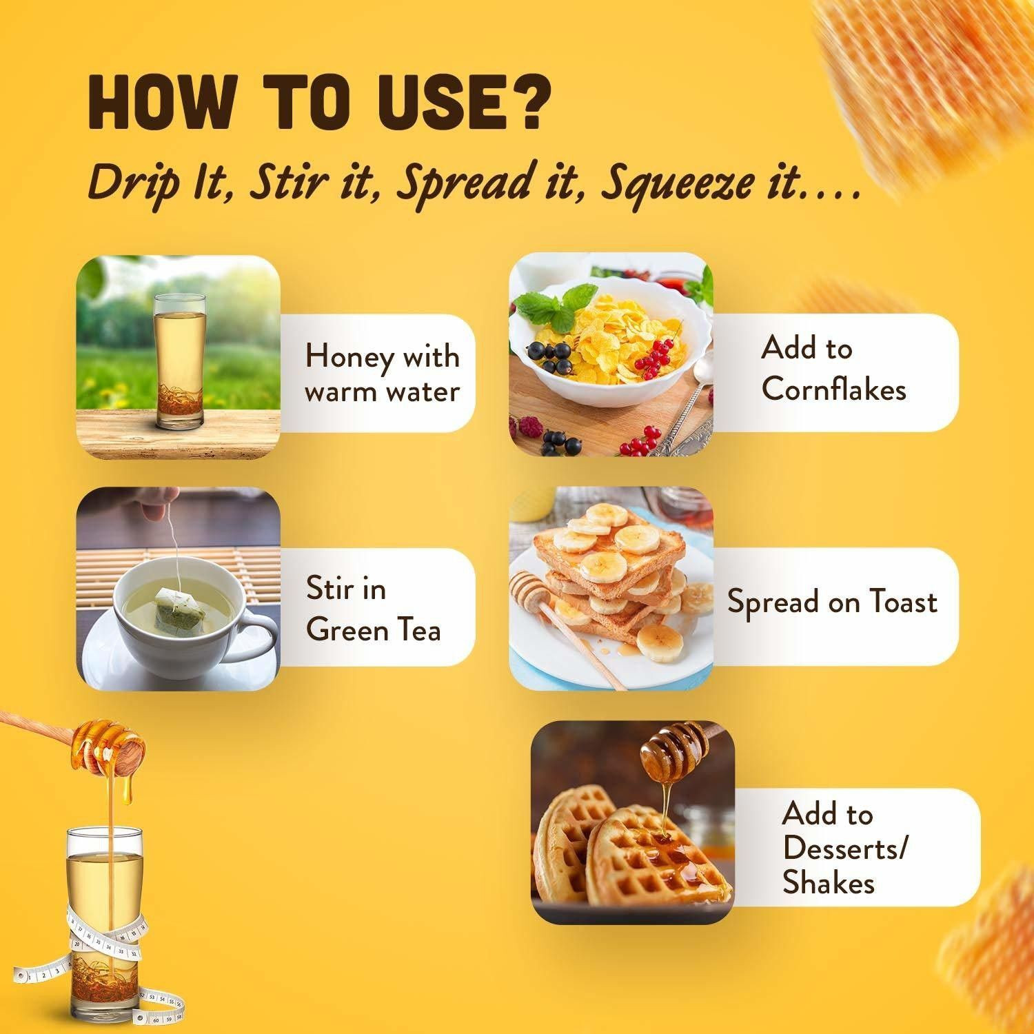 Image of Dabur Pure HONEY Brand with No Sugar Adulteration 225G (225 g)
