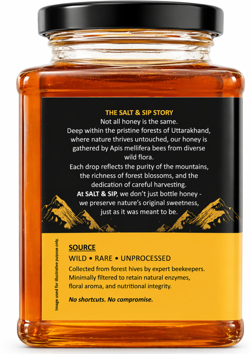 Image of Salt & Sip Wild Forest Honey| Uttarakhand Sourced - Raw Honey | Organic Honey Lab Tested