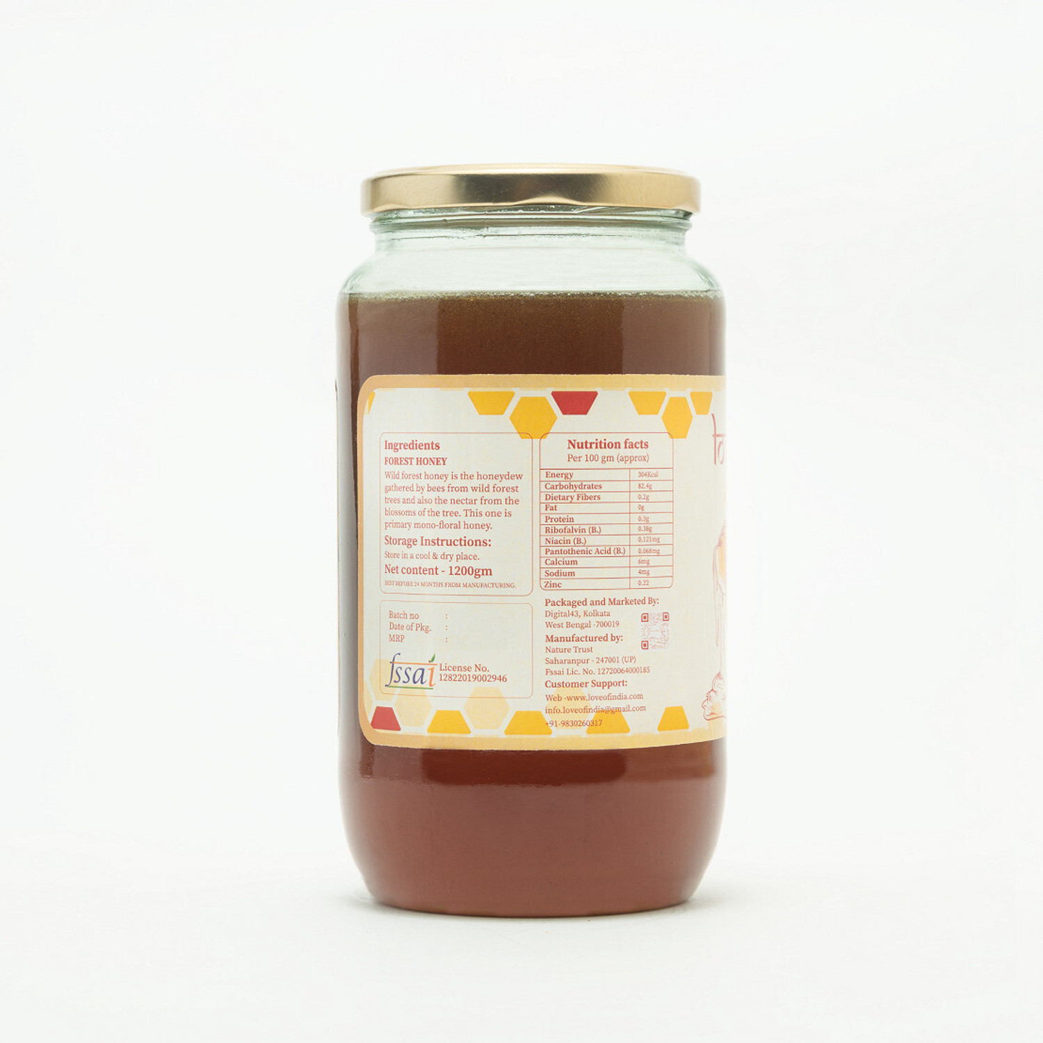 Image of Love Of India Forest Honey (Raw, Unfiltered, Unprocessed & Non-Pasteurised)