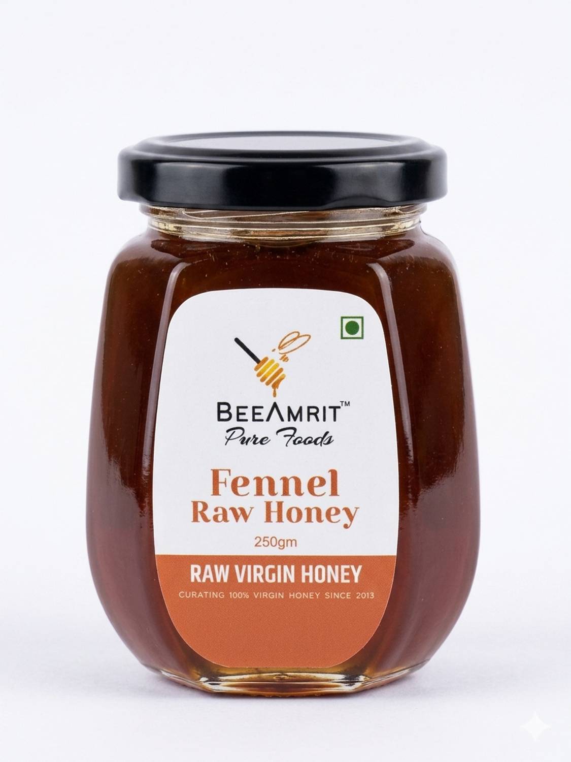 Bee Amrit 100% Pure &Natural Chemical-Free Organic Fennel Honey Immunity Digestion Support