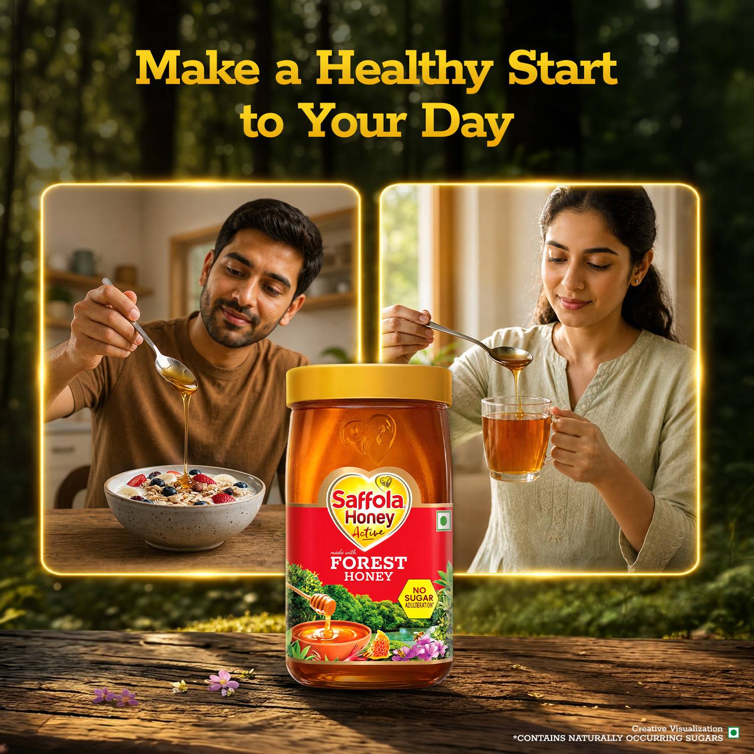 Saffola Honey Active 1065g - Image 3
