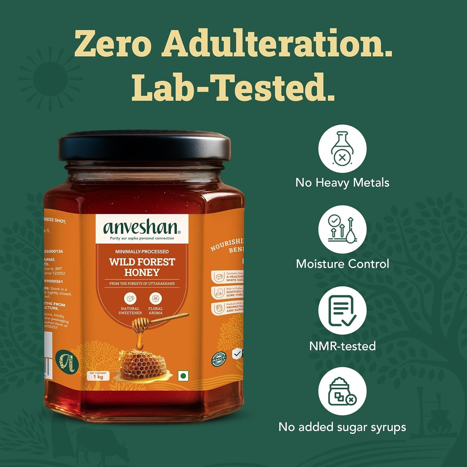 Image of Anveshan Wild Forest Honey | Minimally Processed | NMR Tested | Immunity Booster