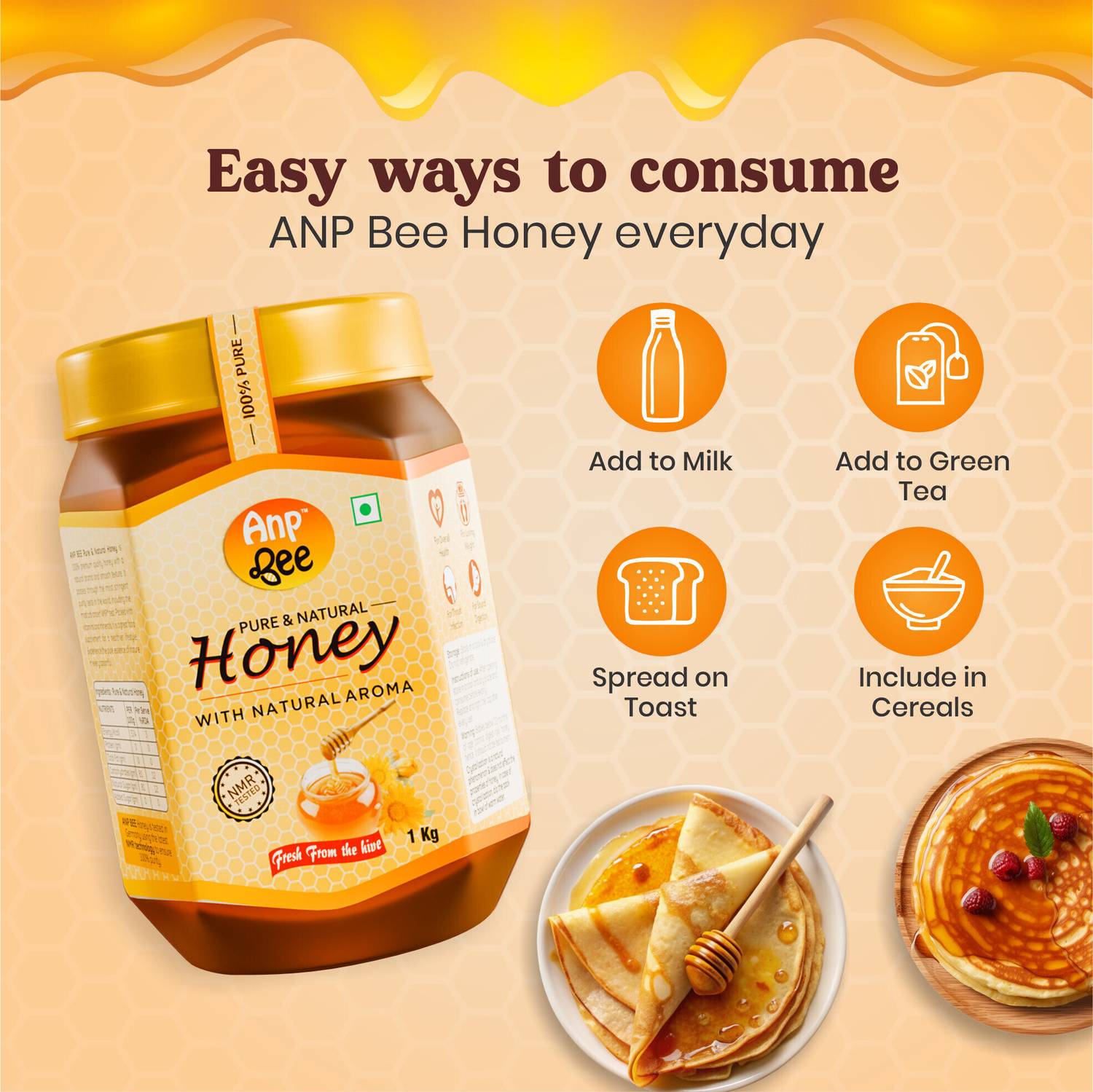 ANP BEE 100% Pure, Raw Unpasteurized Natural Honey - Image 4