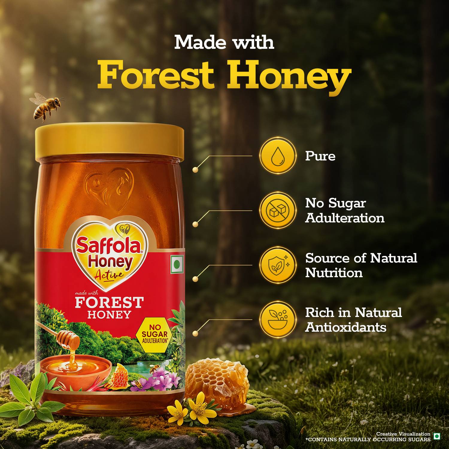 Saffola Honey Active 1065g - Image 2