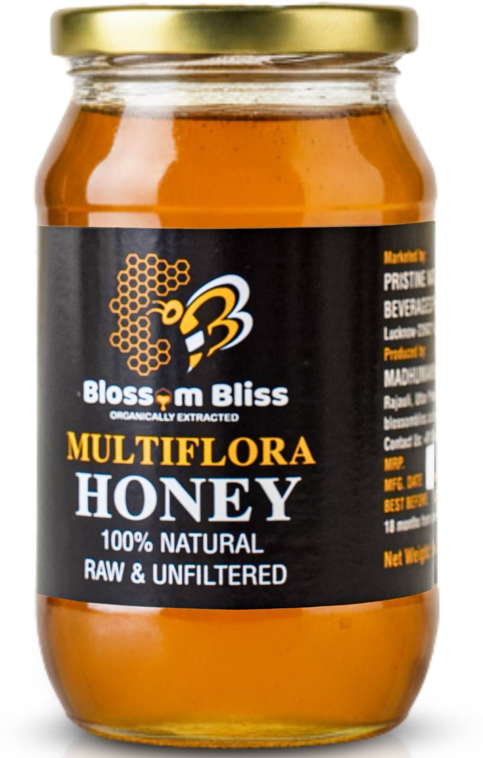 Blossom Bliss Pure Multiflora Honey 500gm | Natural | Rich in Antioxidants