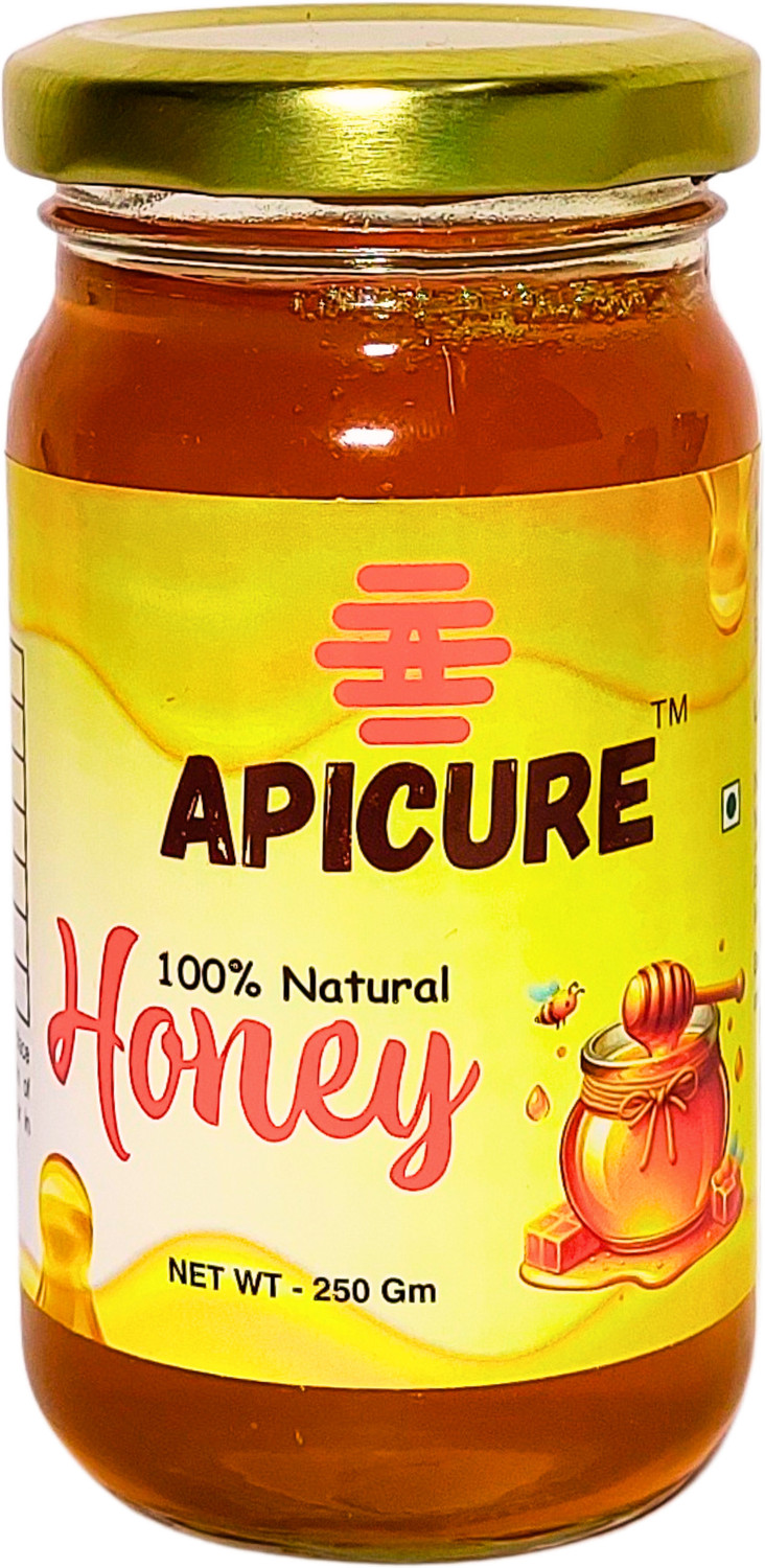 Image of APICURE Natural Honey | Goodness of Nature | Pure, Golden Honey