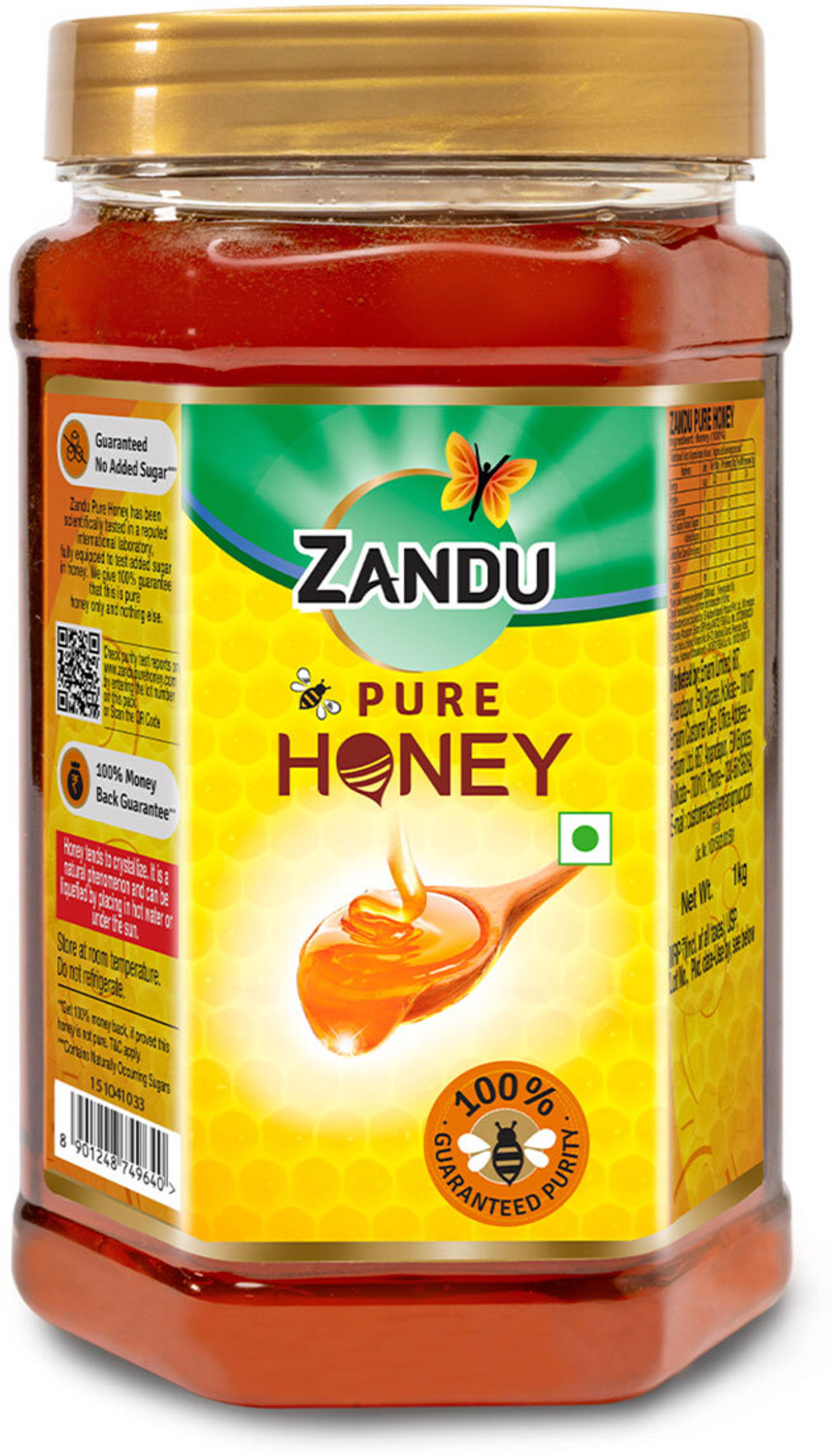 Image of ZANDU Pure Honey, 100% Purity, No Added Sugar