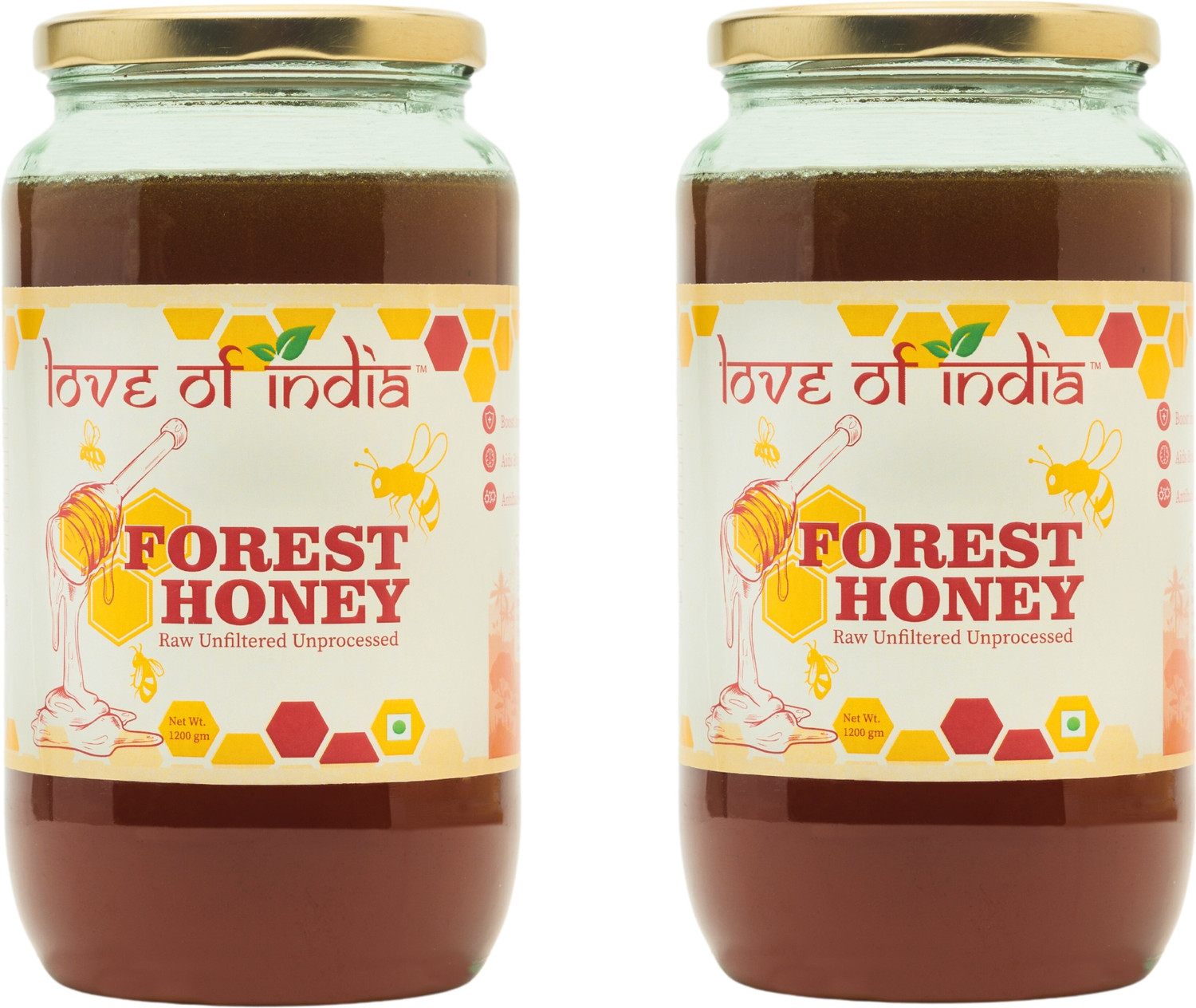 Image of Love Of India Forest Honey (Raw, Unfiltered, Unprocessed & Non-Pasteurised)