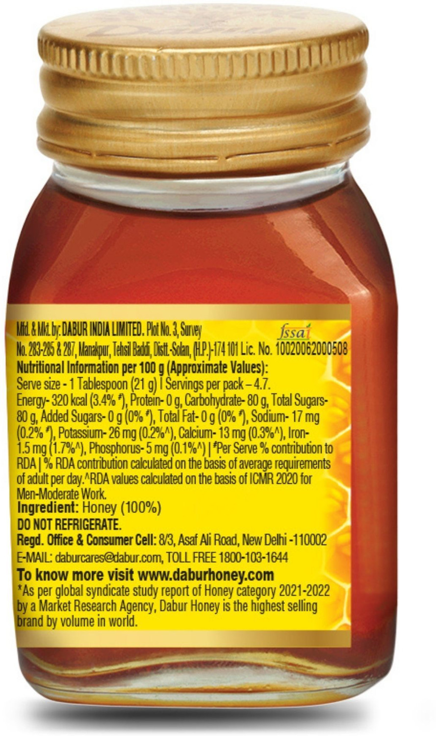 Image of Dabur 100% Pure World's No.1 Honey Brand with No Sugar Adulteration