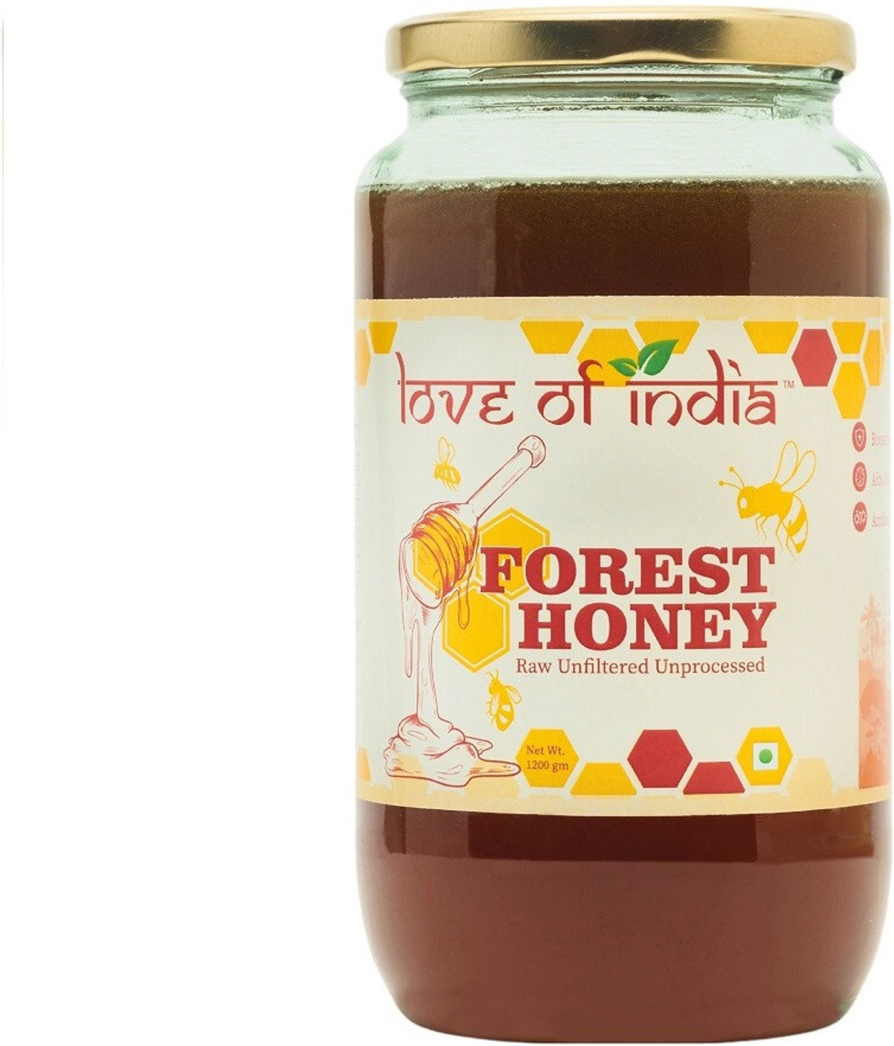 Image of Love Of India Forest Honey (Raw, Unfiltered, Unprocessed & Non-Pasteurised)