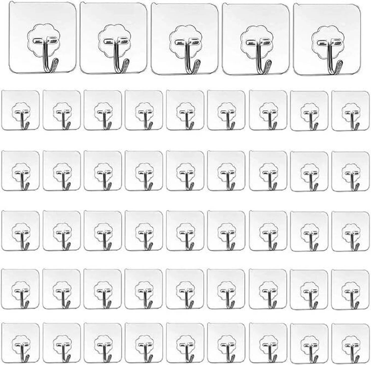 Vedhya Adhesive Plastic Wall Hooks Hangers for Hanging Robe, Coat