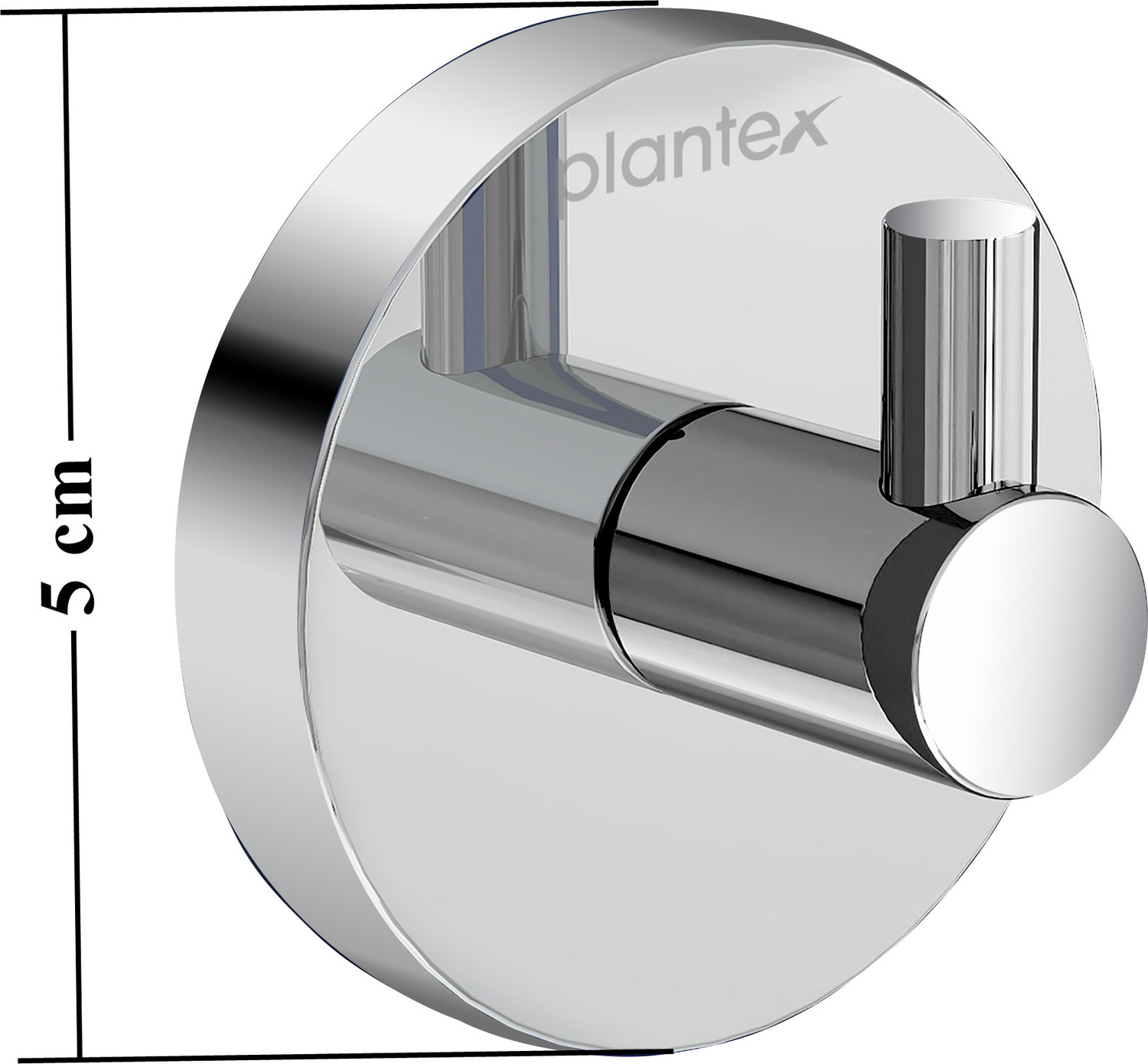 Image of Plantex Brass Smero Robe Hook /Cloth-Towel Hanger /Bathroom Accessories - Chrome (CL-3139) Hook 1