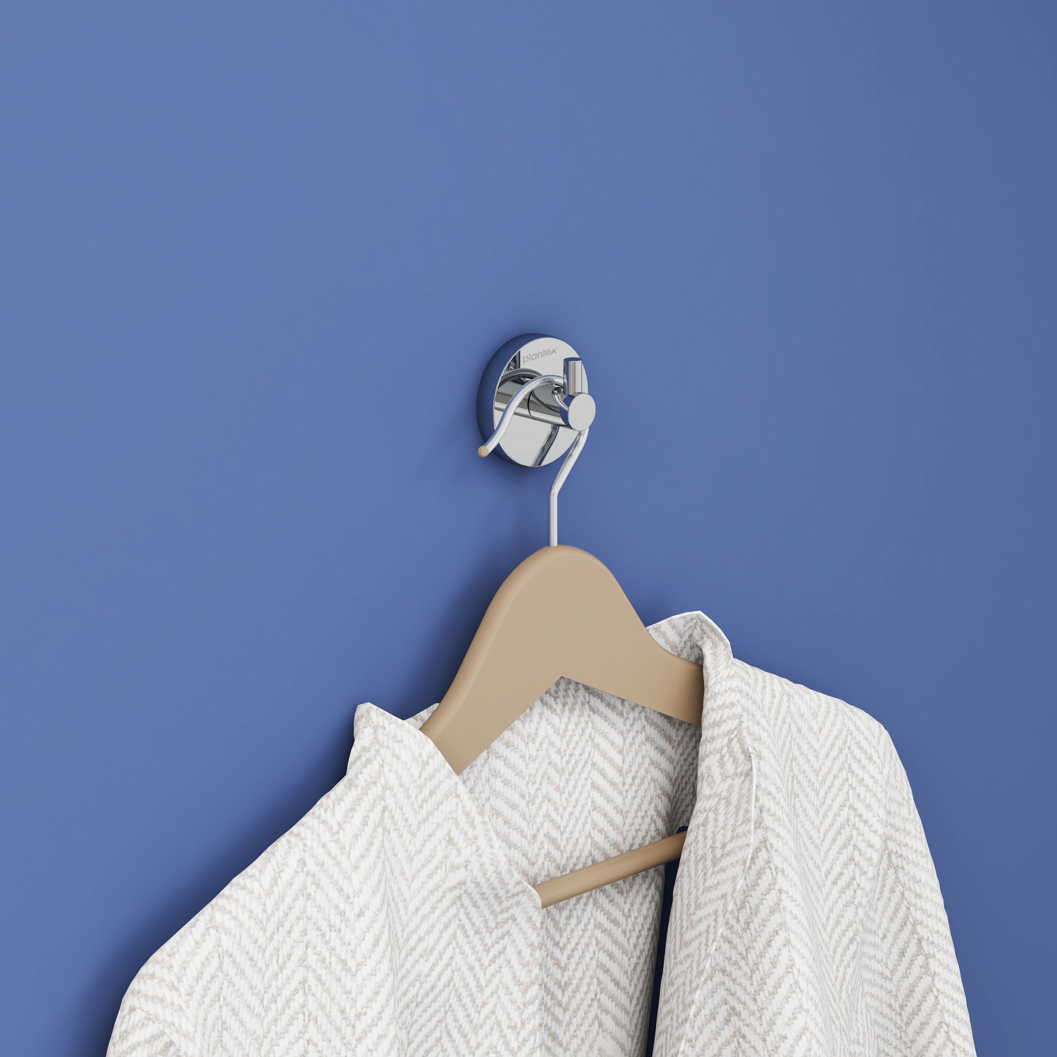 Image of Plantex Brass Smero Robe Hook /Cloth-Towel Hanger /Bathroom Accessories - Chrome (CL-3139) Hook 1