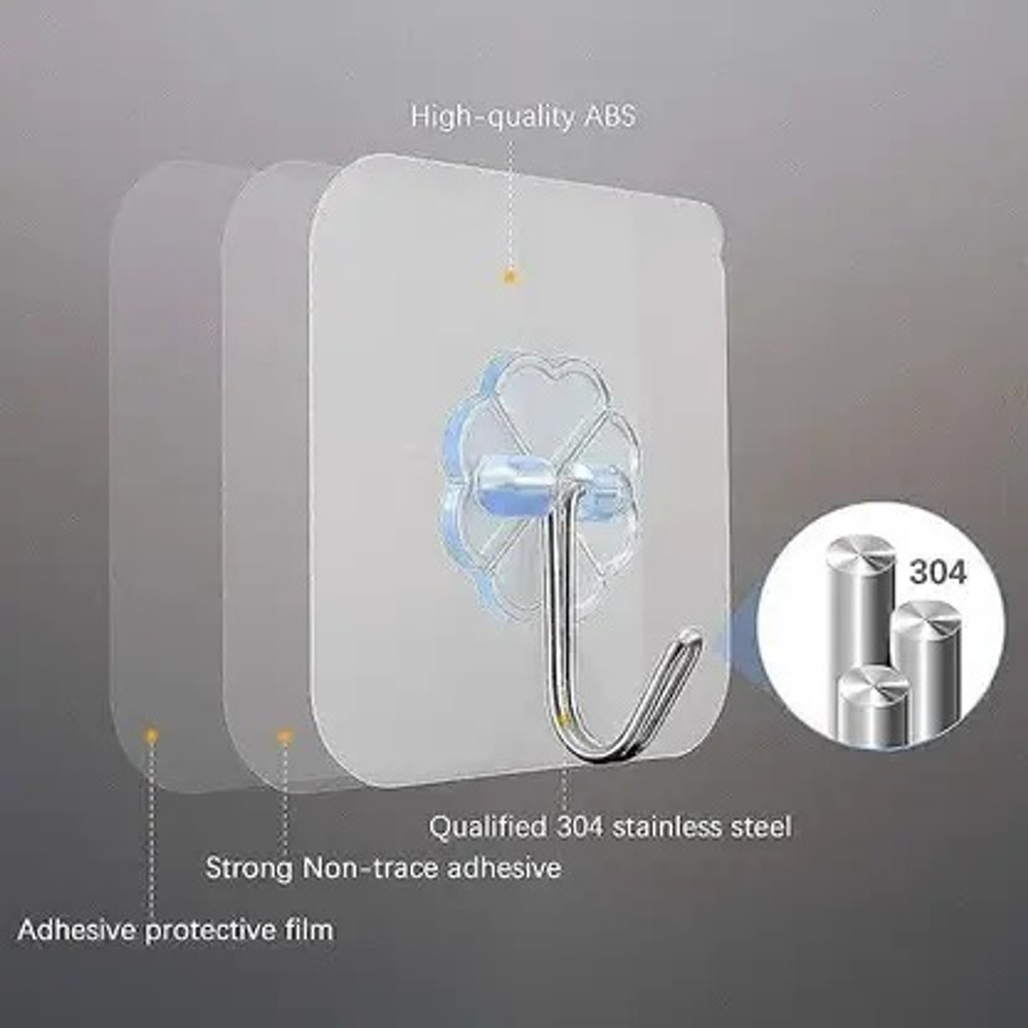 Image of PYORIT Heavy Duty Hooks for Hanging Keys Coats Hats Bags Ceiling Kitchen Accessories Hook 50