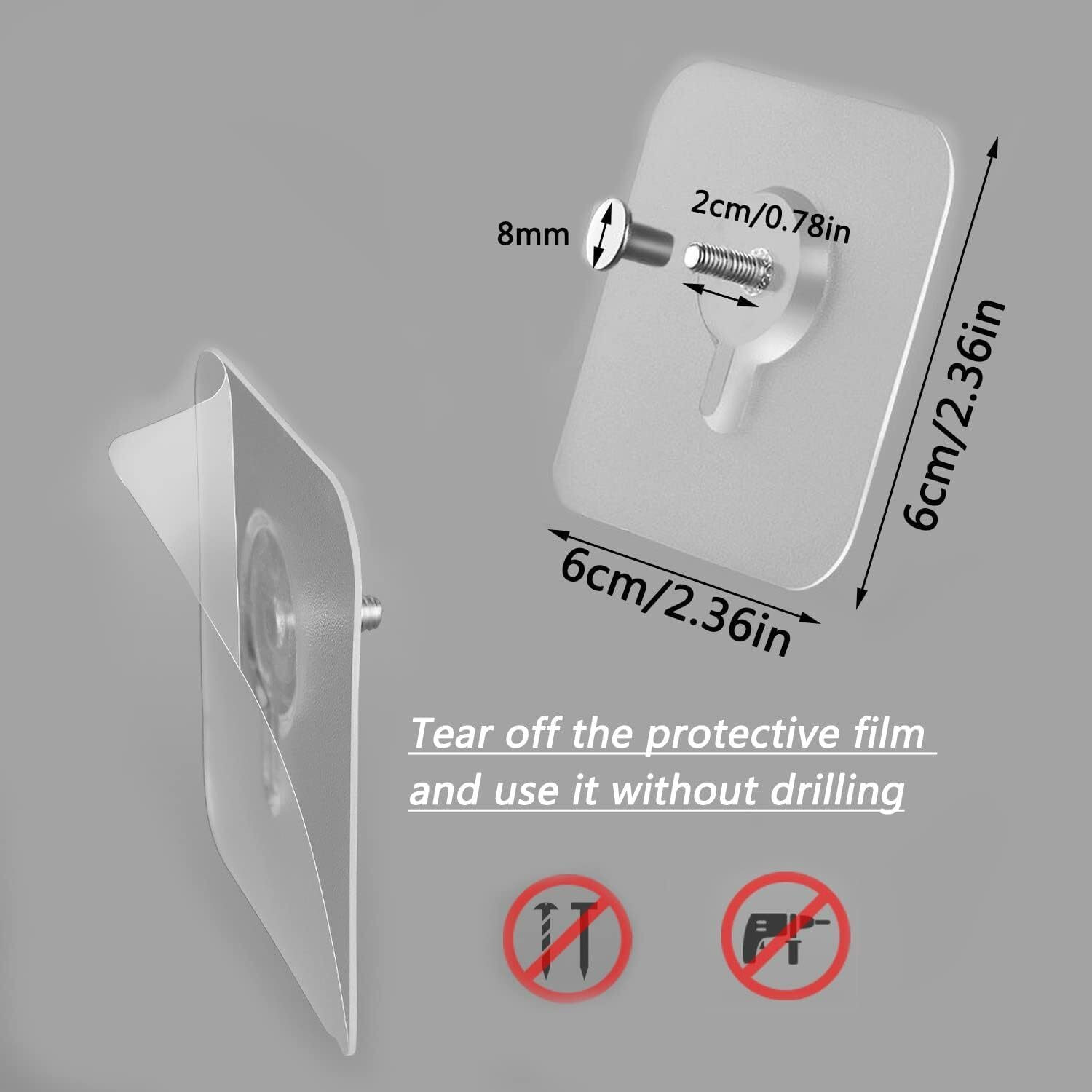 Image of MAXXIC LABORATORIES Strong Self Adhesive Wall Hooks for Kitchen & Bathroom | No Drilling Hook 10