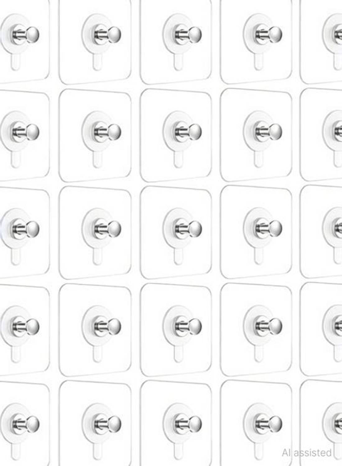 Bliss Mahal Transparent Strong Adhesive No Drilling Hooks for Photo Frames Wall Decor Clocks Hook 30