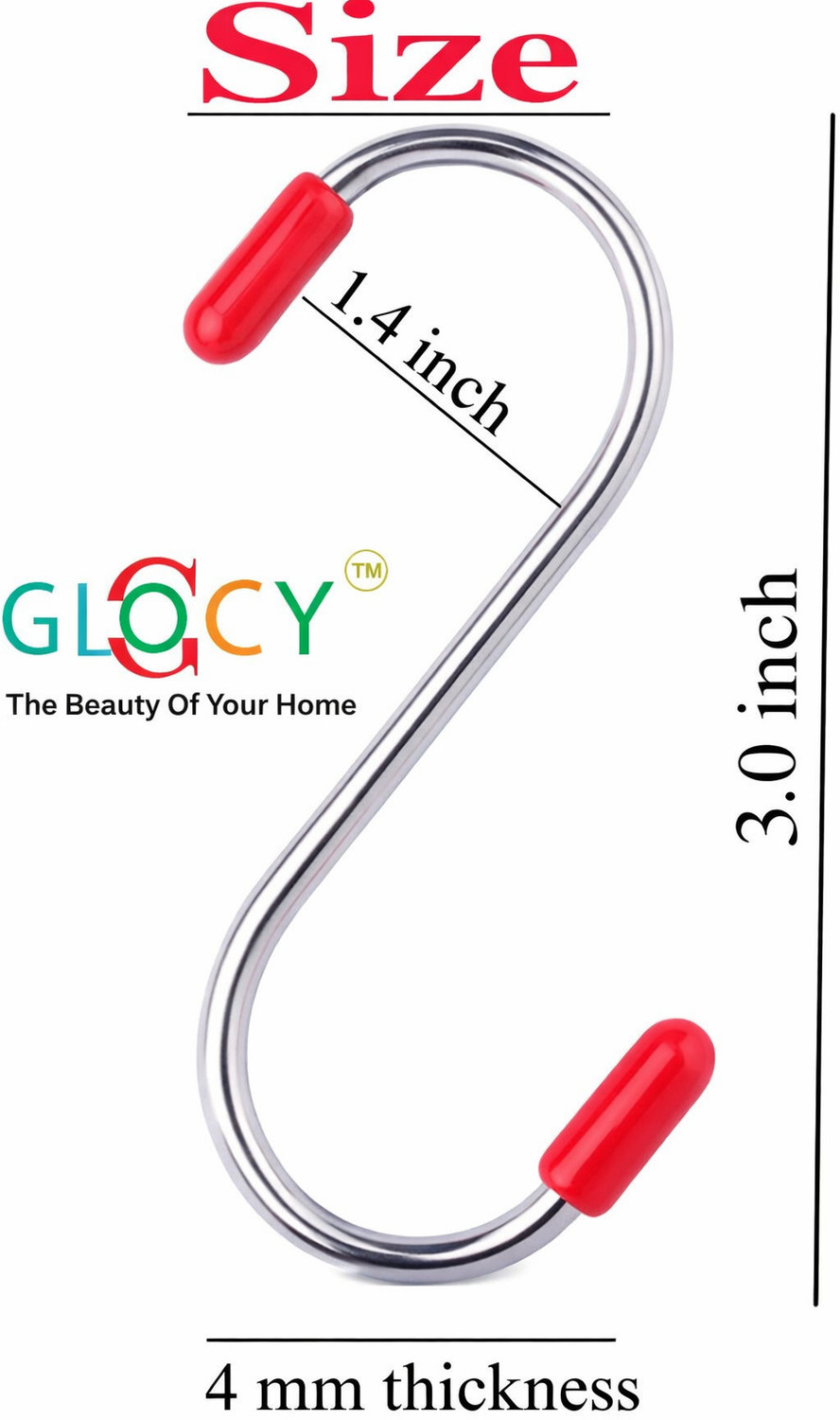 Image of GLOCY Wall Hooks Without Drill Self Adhesive Hook Hook 10