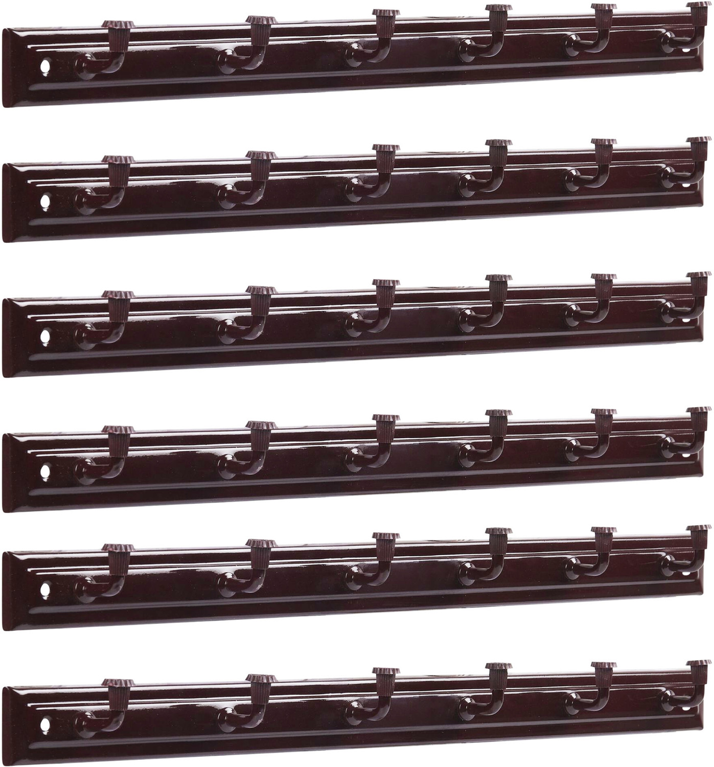 Image of manvi Iron Door Hook 6 Pins for Hanging Towel, Bathroom, Kitchen Accessories Hook Rail 6