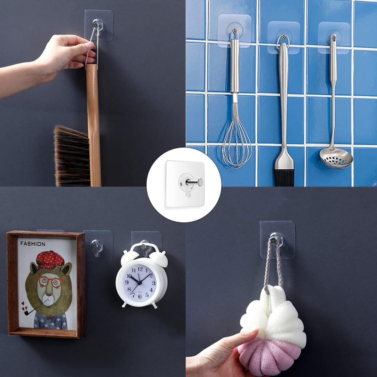 Image of MAXXIC LABORATORIES Strong Adhesive Photo Frame Wall Hooks Sticky Hanger Holder for Home Hook Hook 30