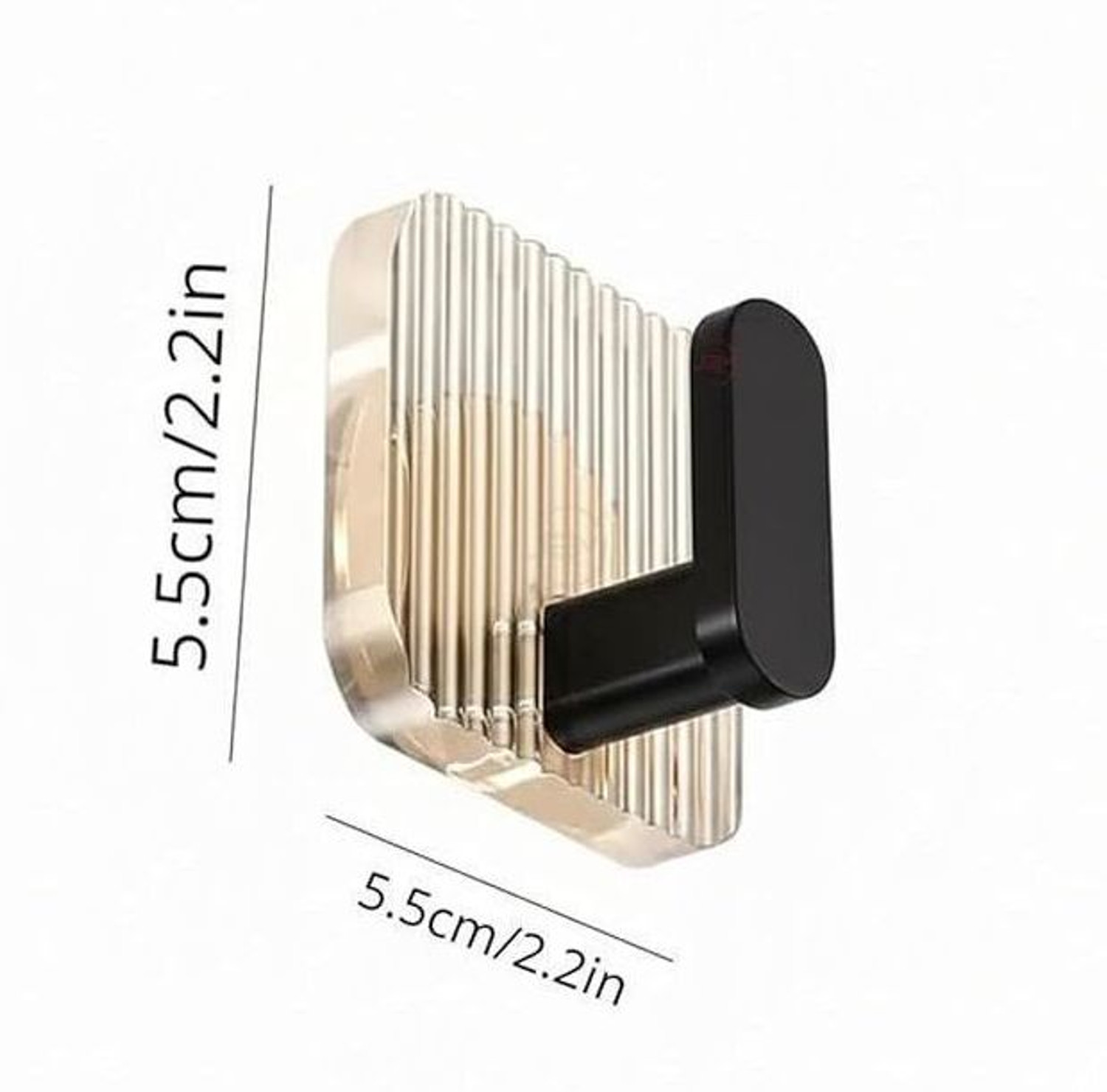 Image of KRYZVO Set of 4 Luxury Acrylic Self-Adhesive Wall Hooks | Strong Grip, Heavy Duty Hook 4