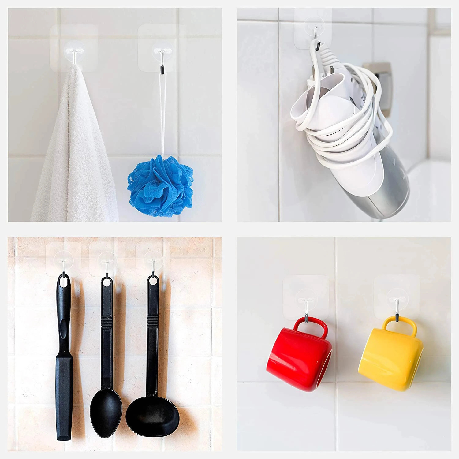 Image of Rahodu Strong Adhesive Sticky Hook For Kitchen & Bathroom(Do Not Stick On Painted wall) Hook 20