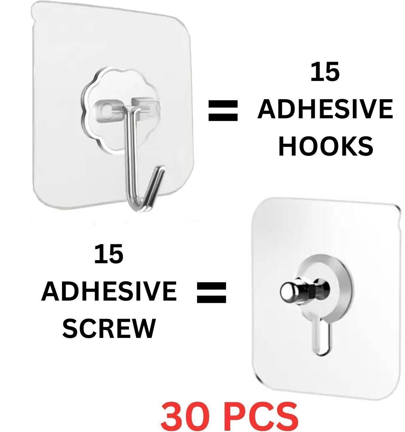 Casacraft Punch-Free Screw Hooks: Easy Installation Without Tools - Mix Hooks Screw Hook 30