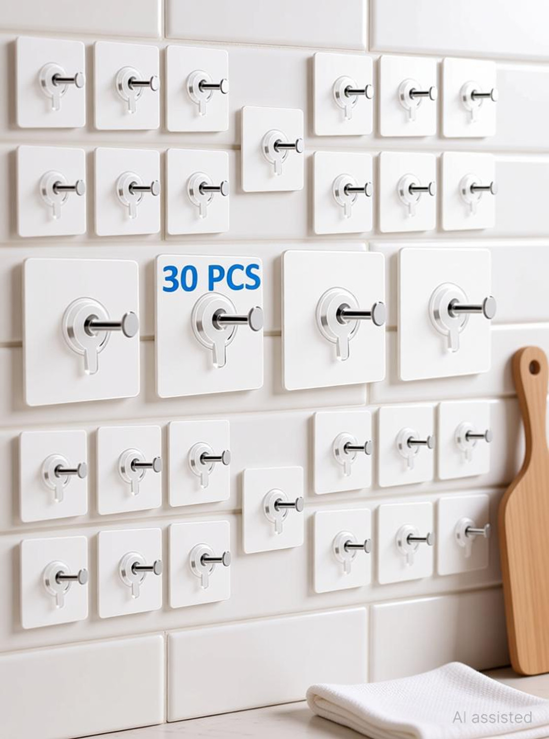 Image of MAXXIC LABORATORIES Strong Adhesive Photo Frame Wall Hooks Sticky Hanger Holder for Home Hook Hook 30