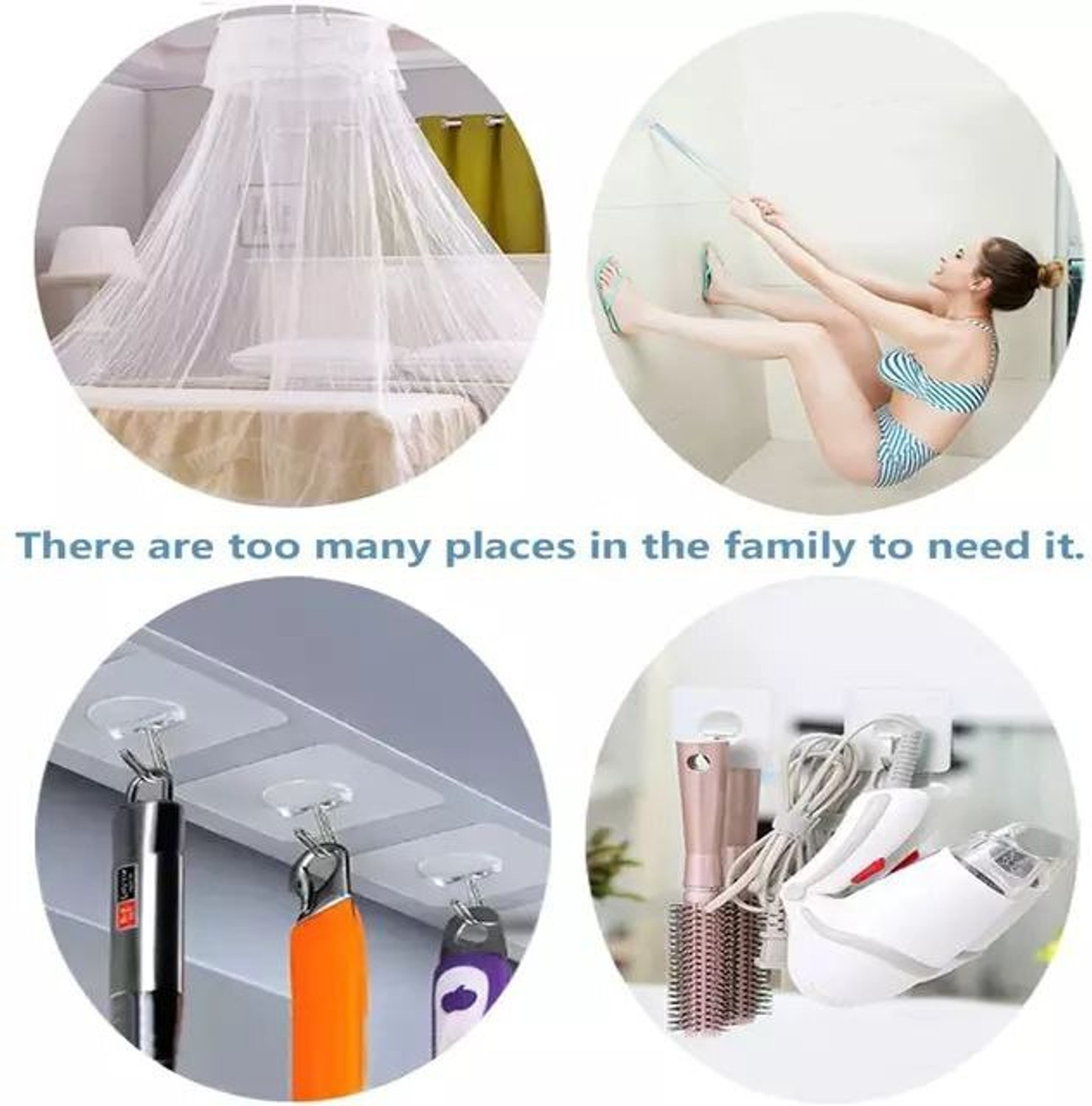 Image of Prievado 20Pcs Adhesive Wall Hooks Quick Mount for Home Office Bathroom command hook Hook 1 (Pack of 20)