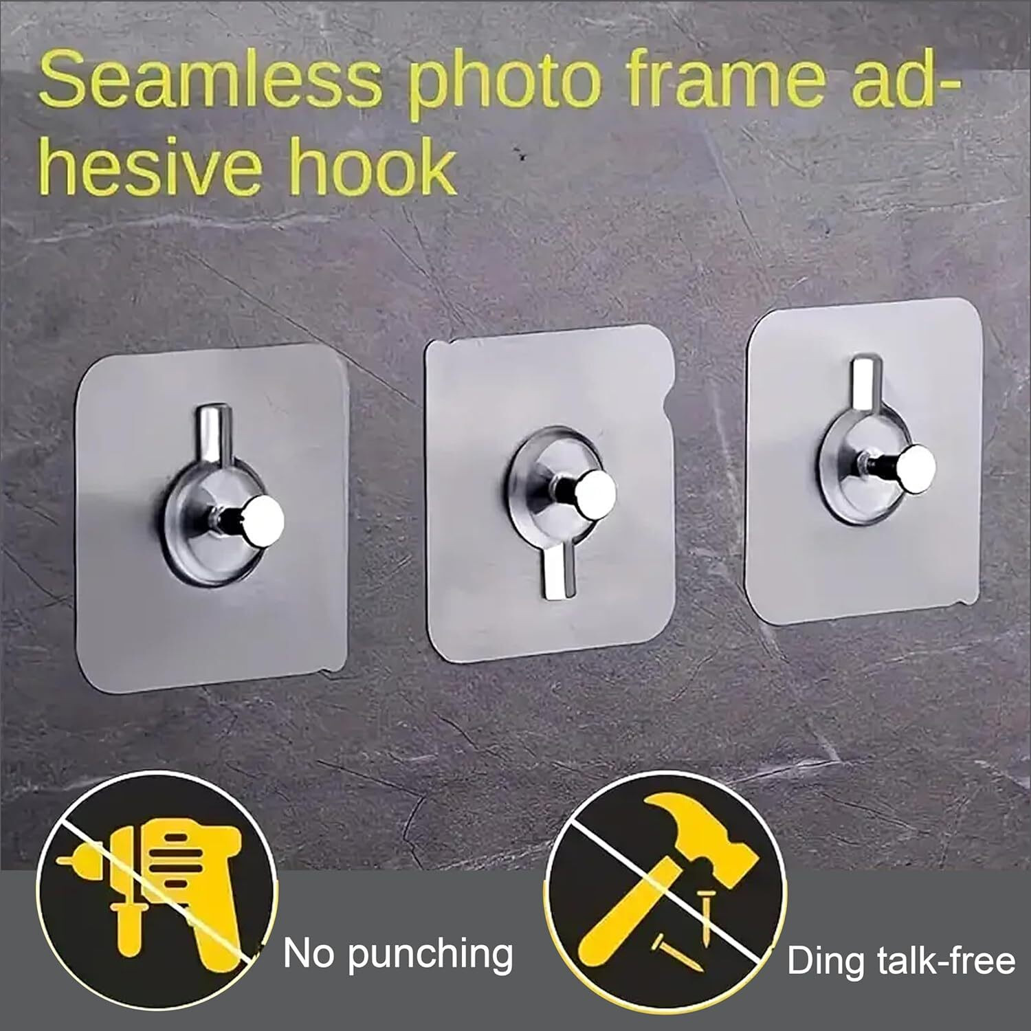 Image of REDCARP Self Adhesive Nail Hook for Hanging Photo Frame, Home and Bathroom Accessories Hook 15