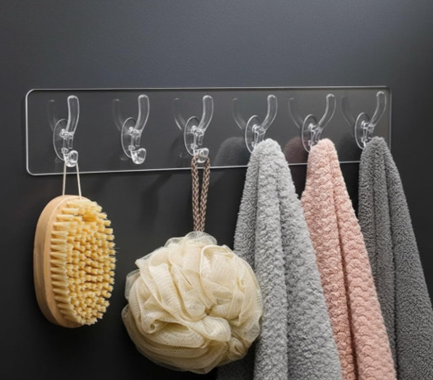 Image of Shalvi 6 Hook Self Adhesive Multipurpose Wall Hanger for Kitchen, Bathroom, Bedroom Hook 6