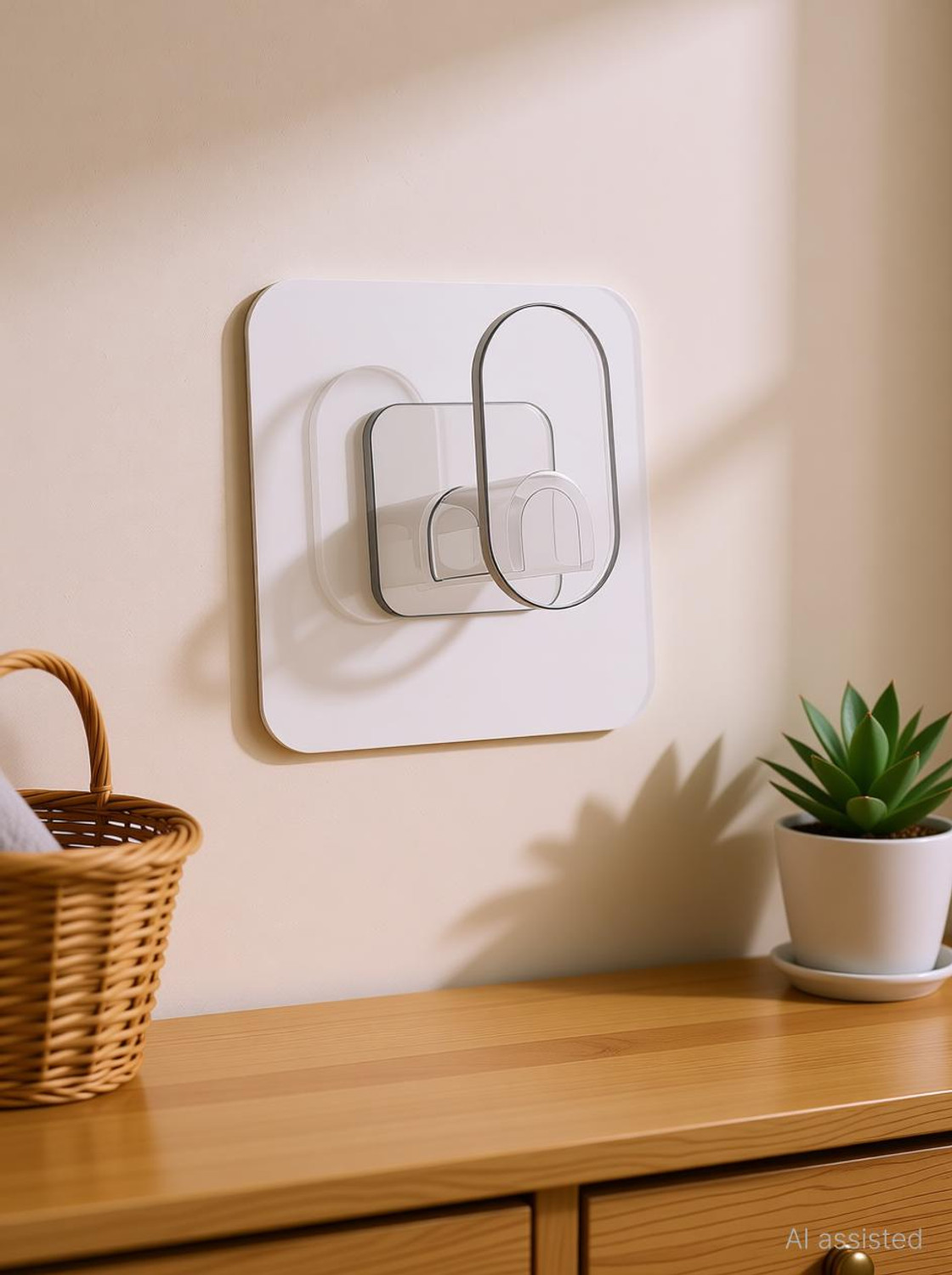 Image of DDBOXEN transparent adhesive wall hooks, heavy duty wall hooks, no drill Hook 8