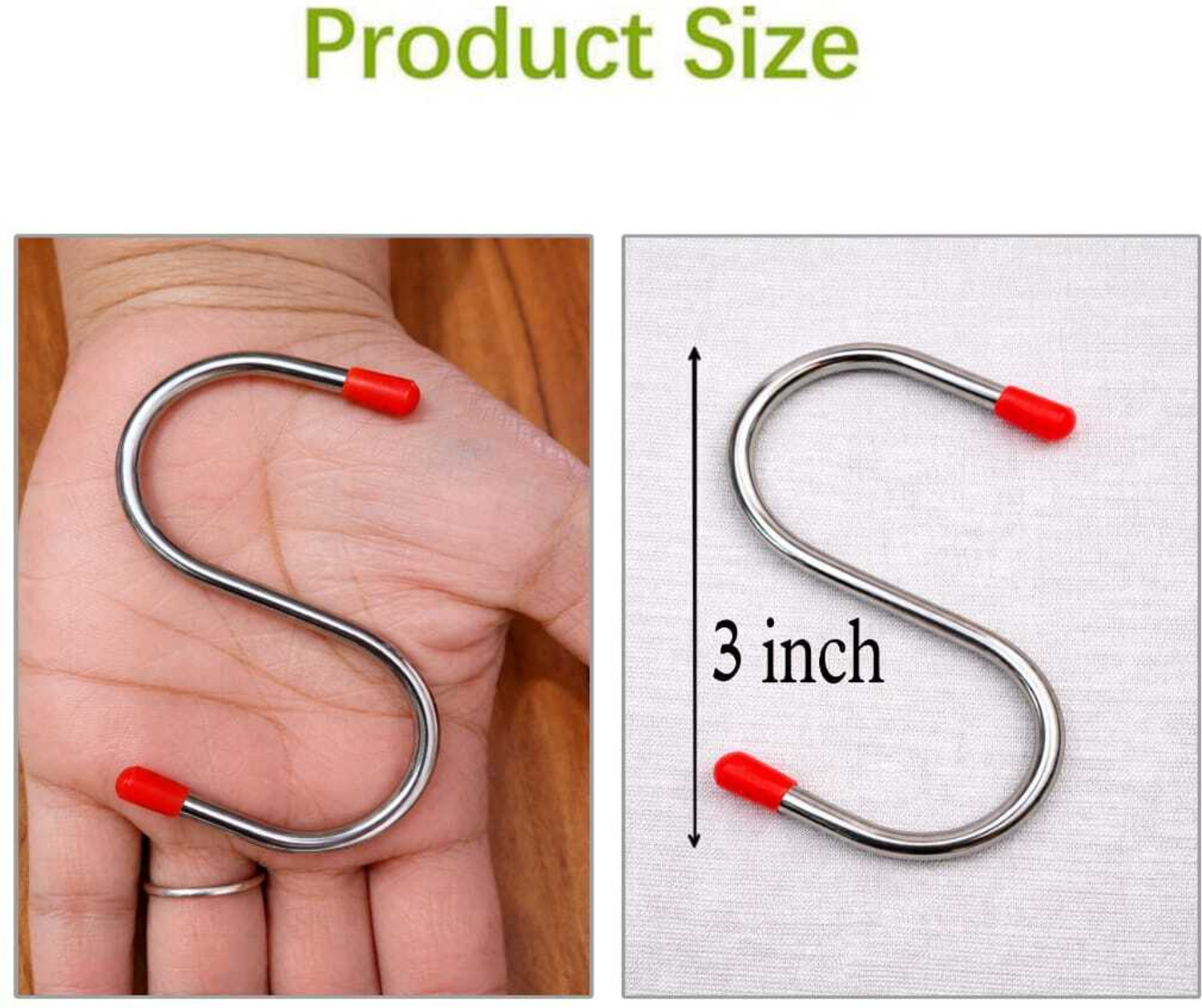 Image of GLOCY Multipurpose S Hook for Kitchen,Wardrobe,Work Shop,Bathroom,Garden,Office Hook 40