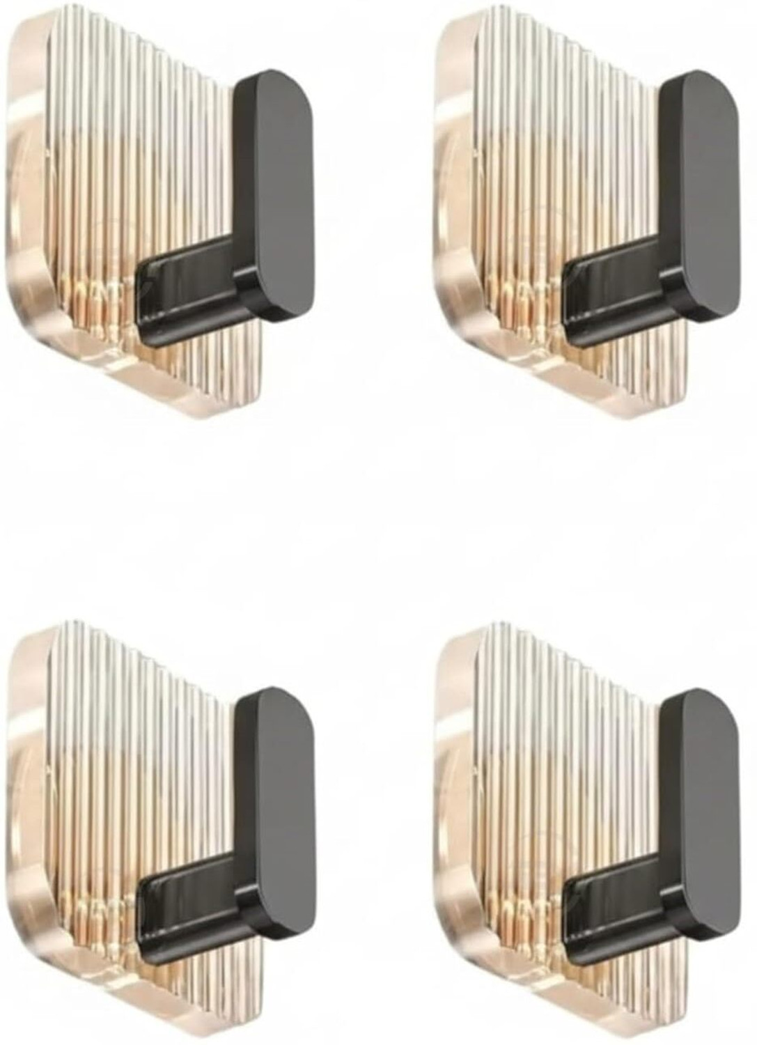 Image of KRYZVO Set of 8 Luxury Acrylic Self-Adhesive Wall Hooks | Strong Grip, Heavy Duty Hook 8