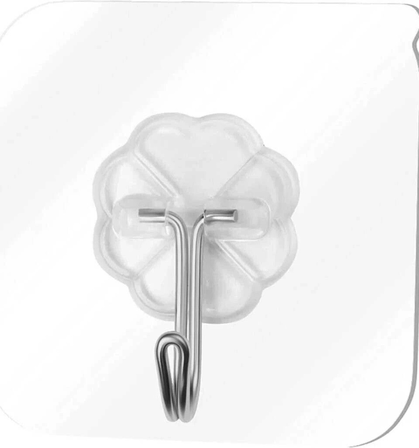Image of XBEY Durable Transparent Adhesive Wall Hooks - 15 Pack Hook 15