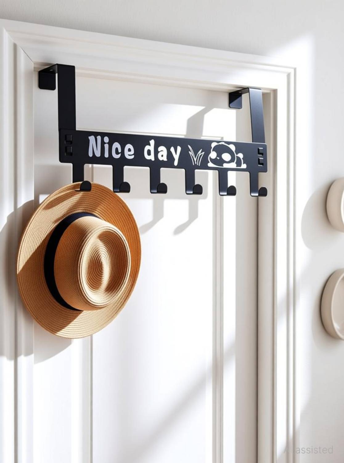 AKRIZA 6 Hook over the door hook hanger For Hanging Cloths Hook 1