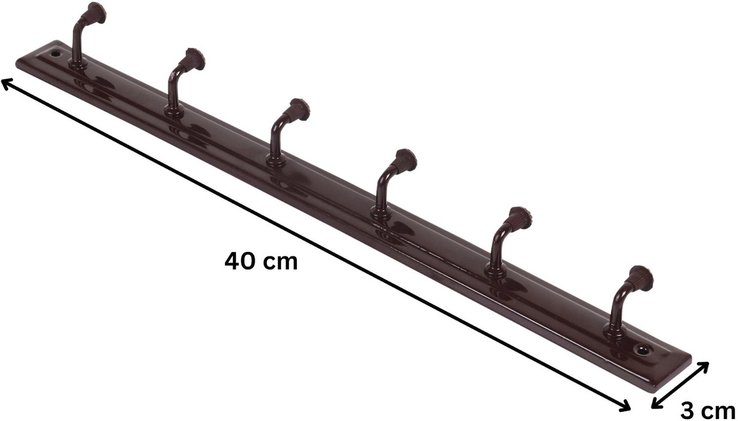 Image of manvi Iron Door Hook 6 Pins for Hanging Towel, Bathroom, Kitchen Accessories Hook Rail 6
