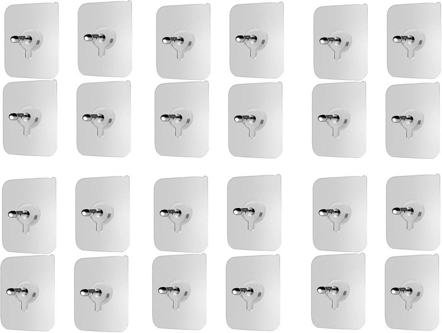 Birudmart Punch-Free Non-Marking Screw Stickers Wall Picture Hook, Sticker Wall Mounted Hook 24