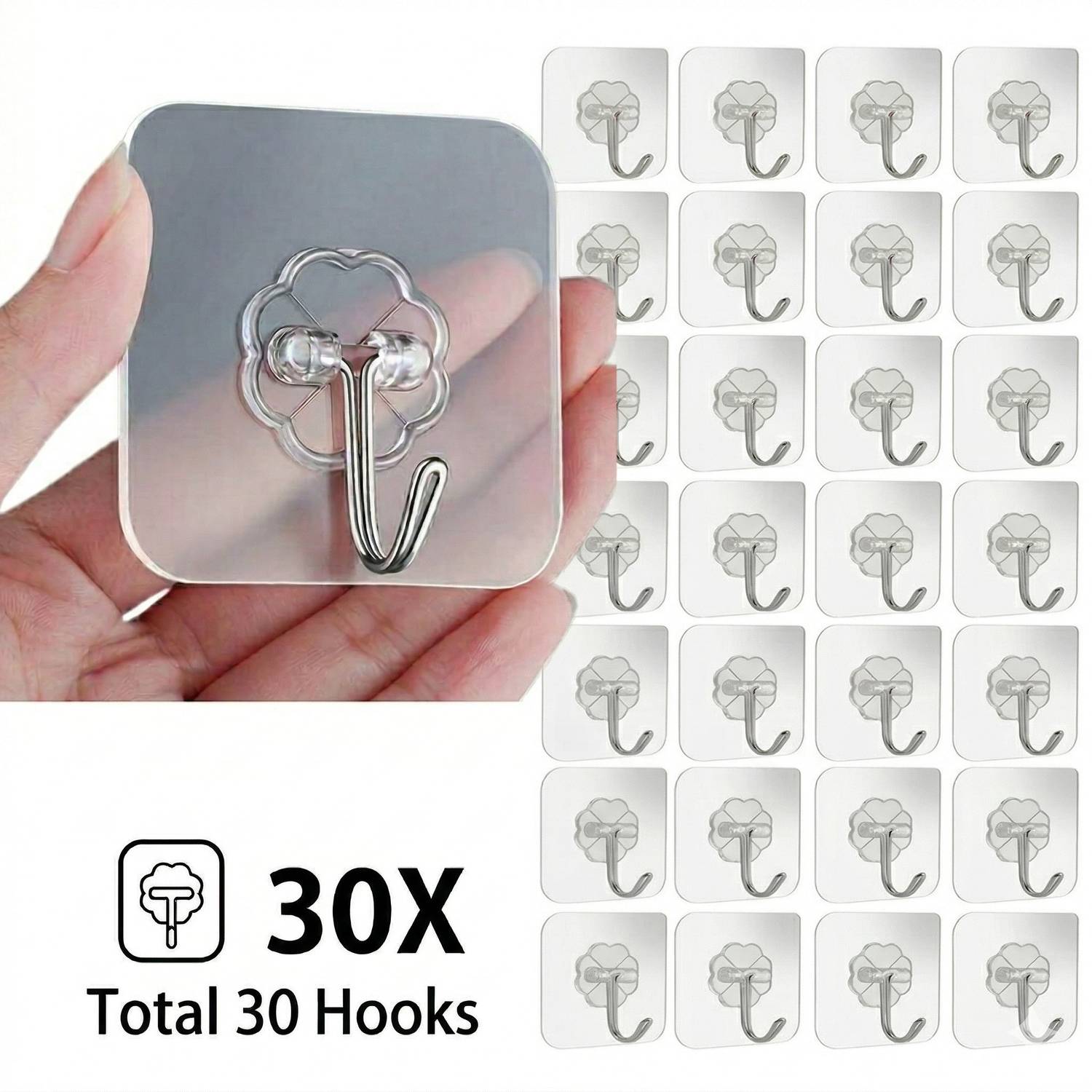 UNIZOR Strong Adhesive Wall Hook 30 - Image 1