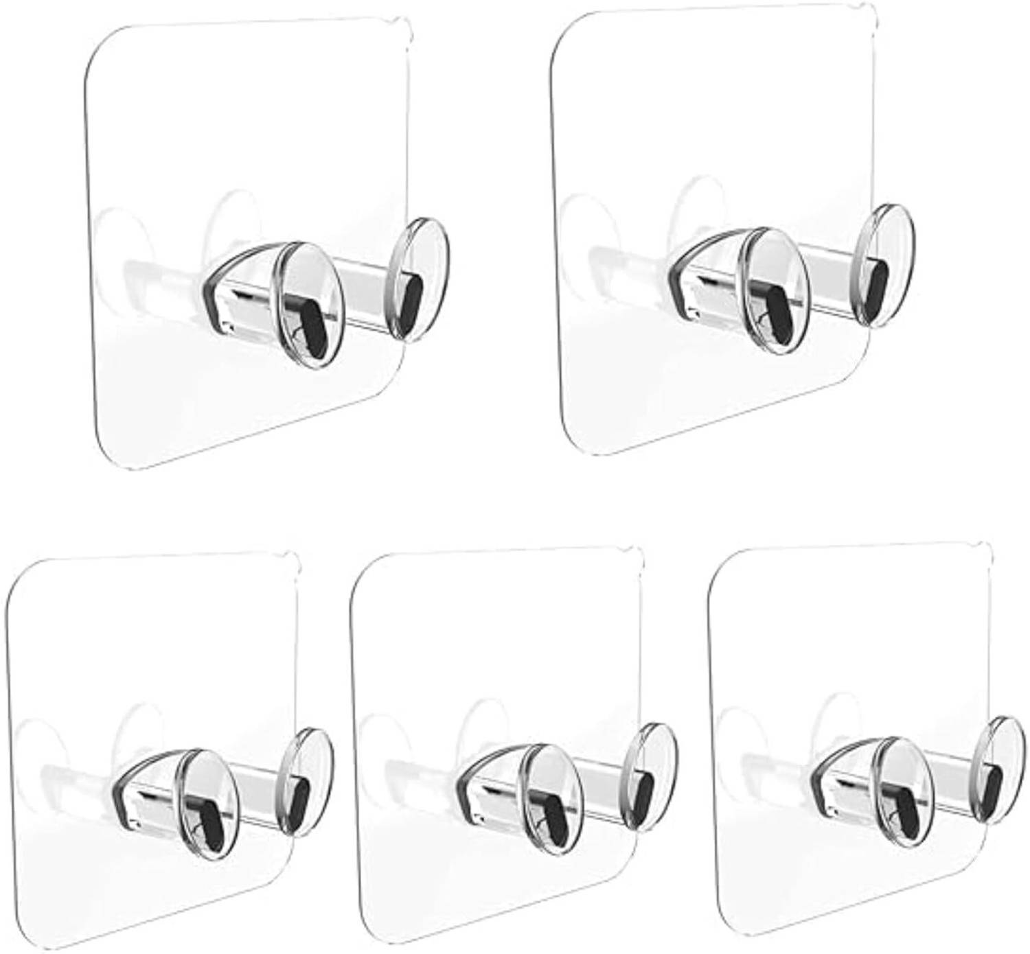 BRAND VILLA Adhesive Power Plug, Waterproof Wall Mount, No-Damage Installation Hook 10