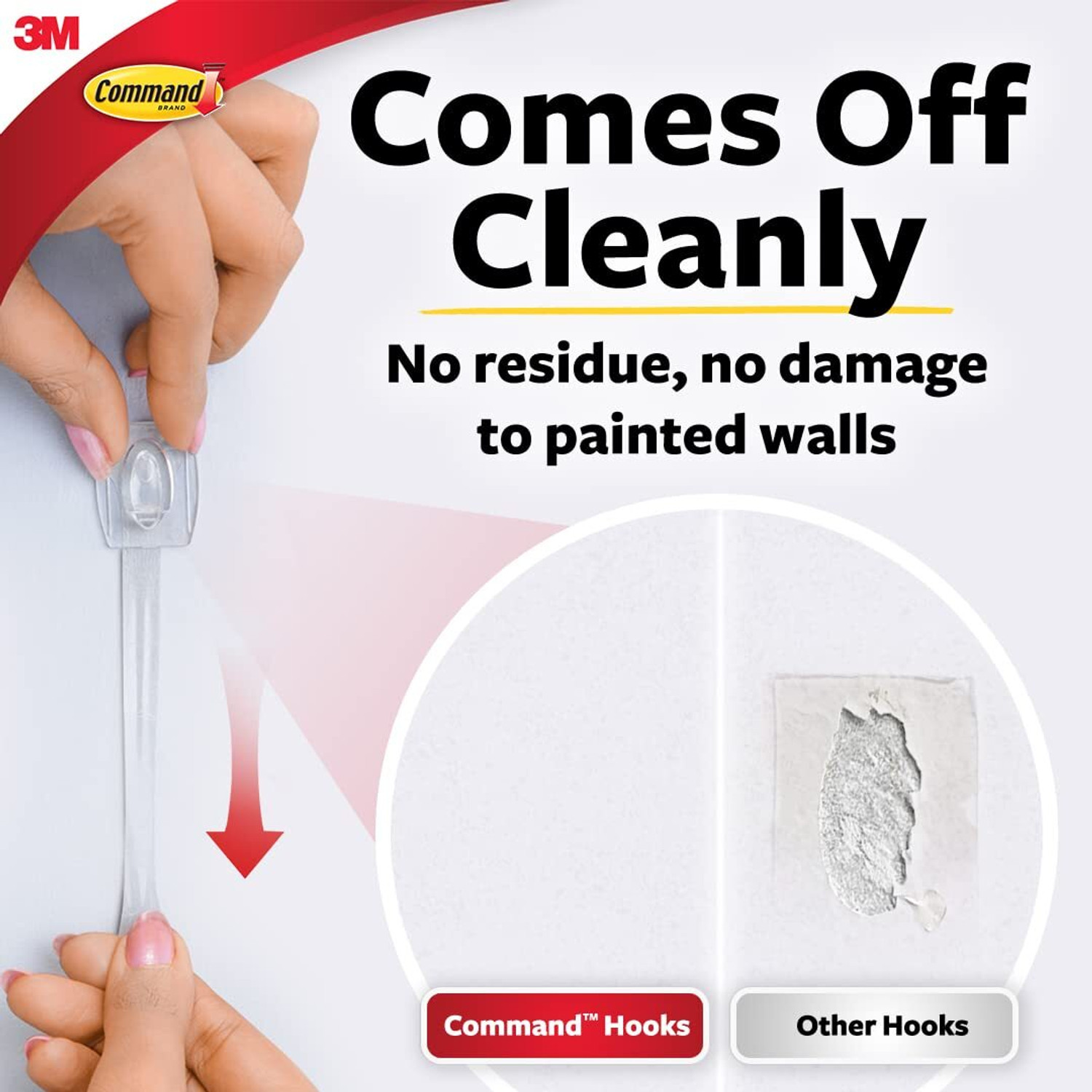 Image of Command 3M Round Clear Cord Plastic Clips, Holds Strongly, 5 strips Hook 4