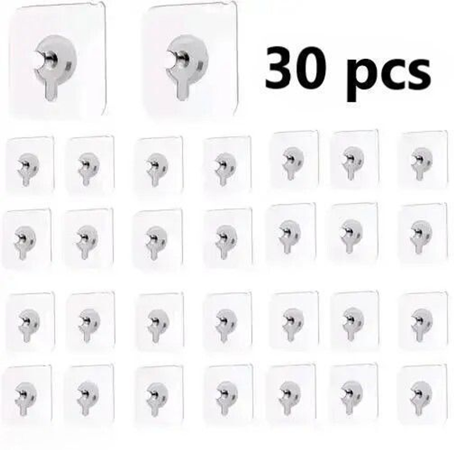 Image of khodal Strong Adhesive Photo Frame Wall Hooks Sticky Hanger Holder for Home Hook Rail 30